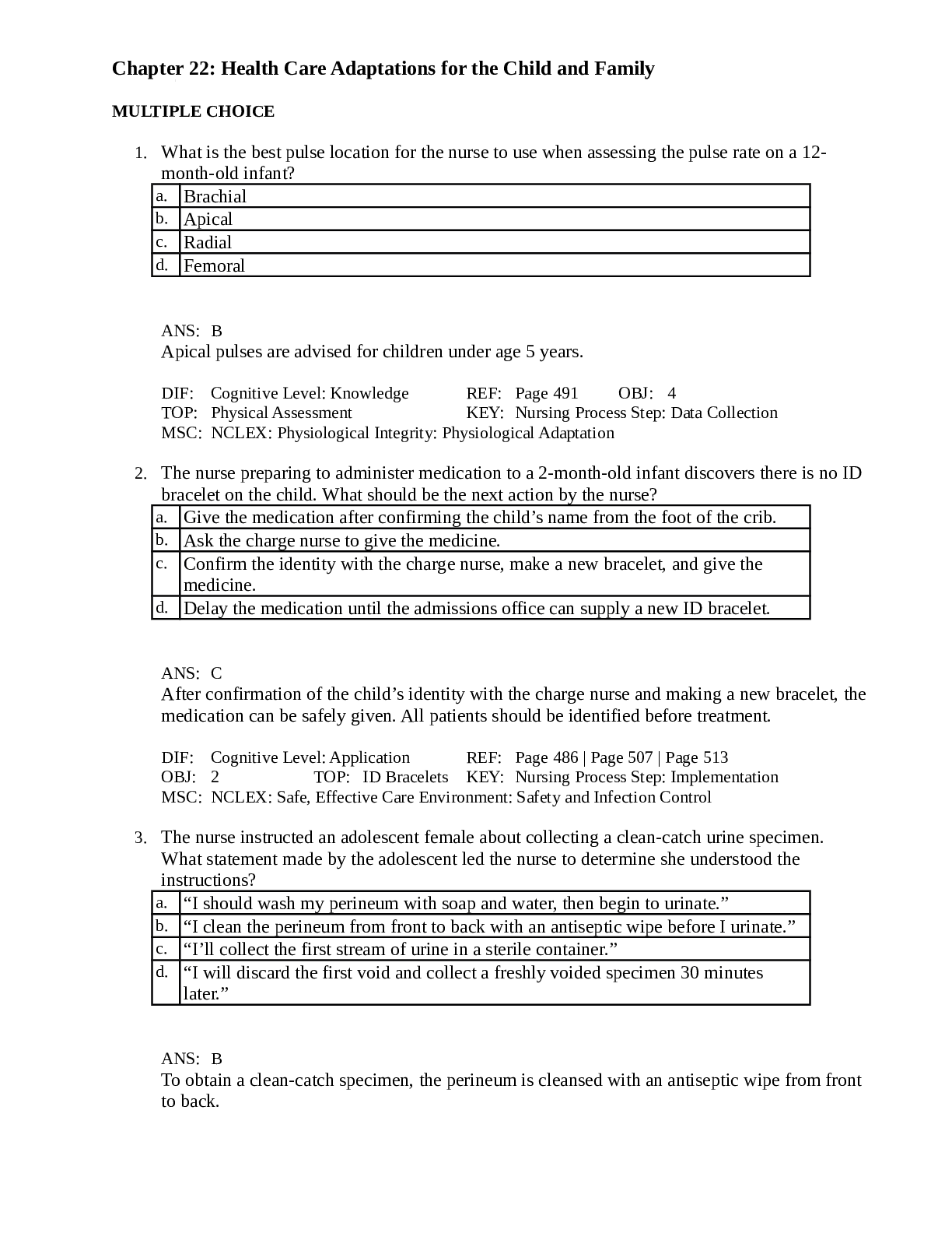 Health Care Adaptations for the Child and Family (Chapter 22)