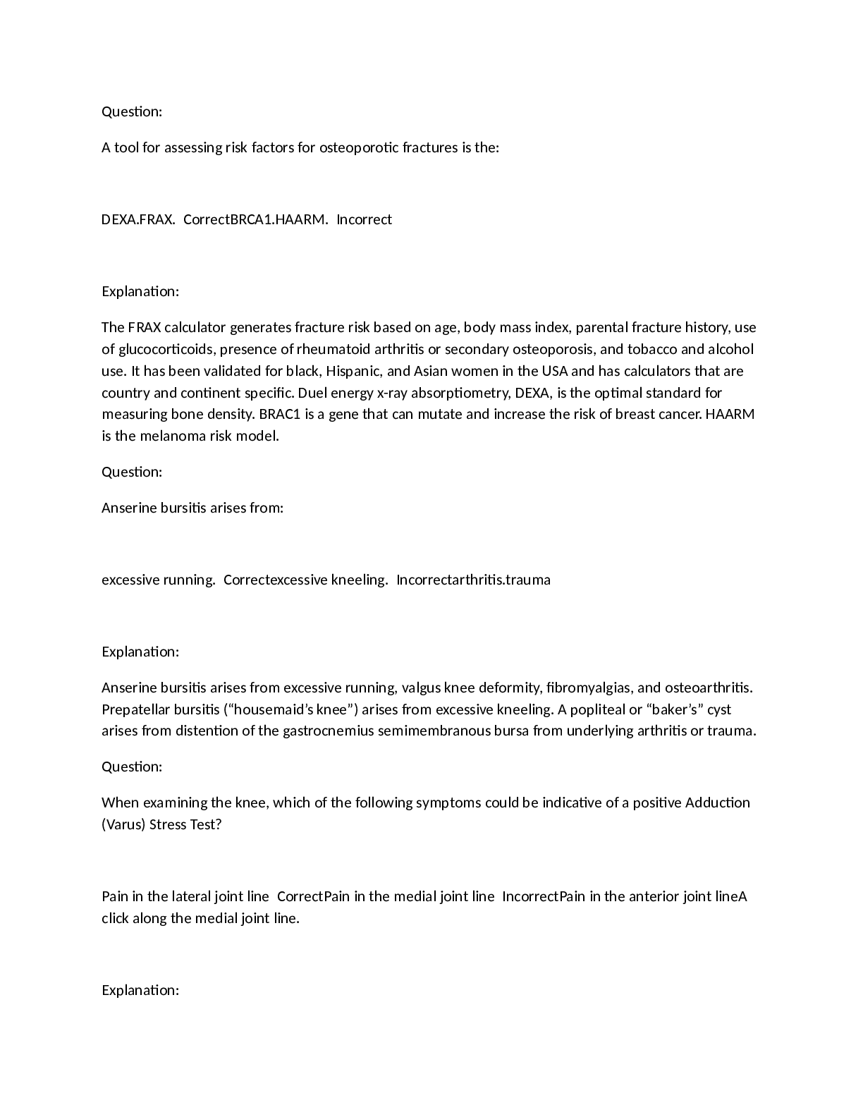 The Assessment of Fracture Risk