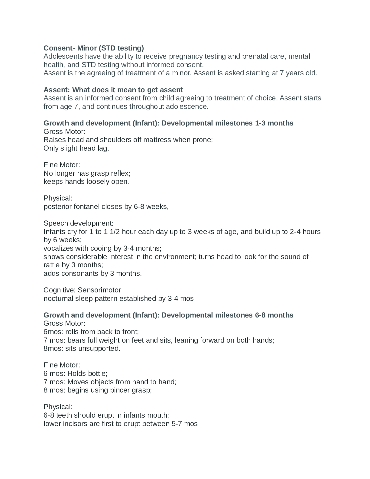 PEDS FINAL REVIEW STUDY GUIDE