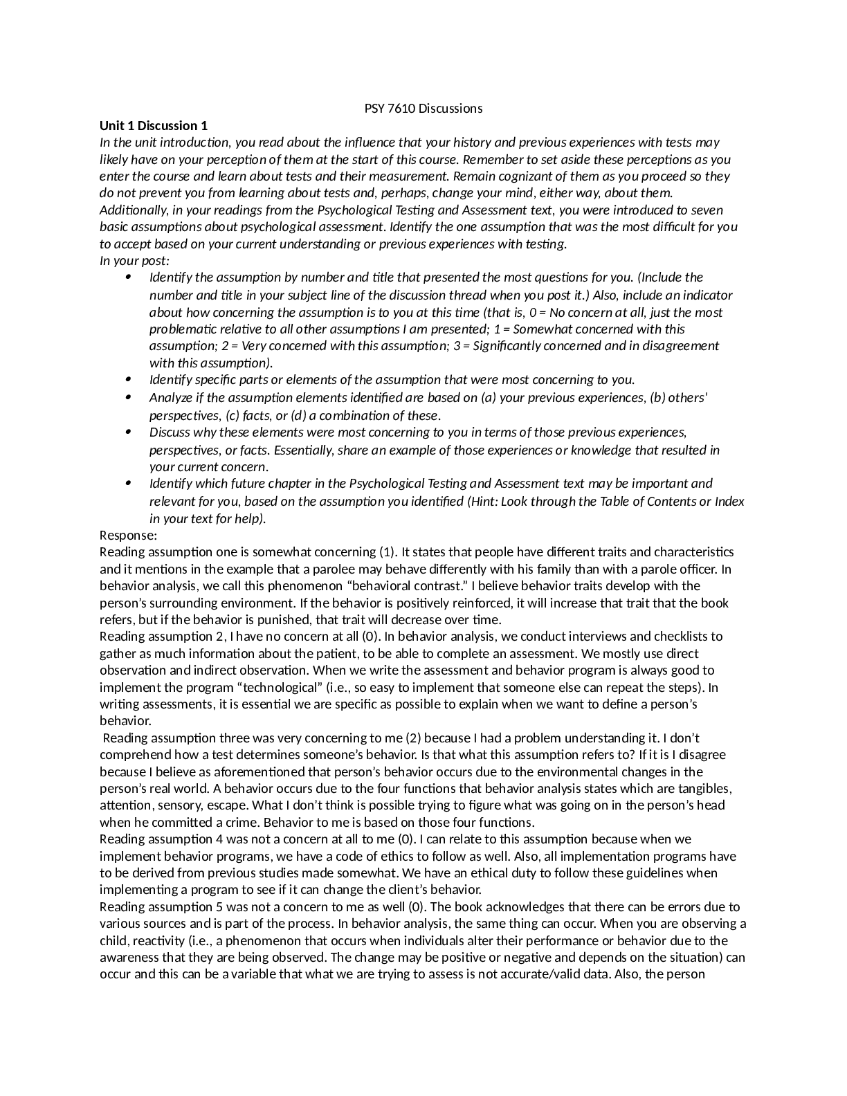 PSY 7610 Discussions