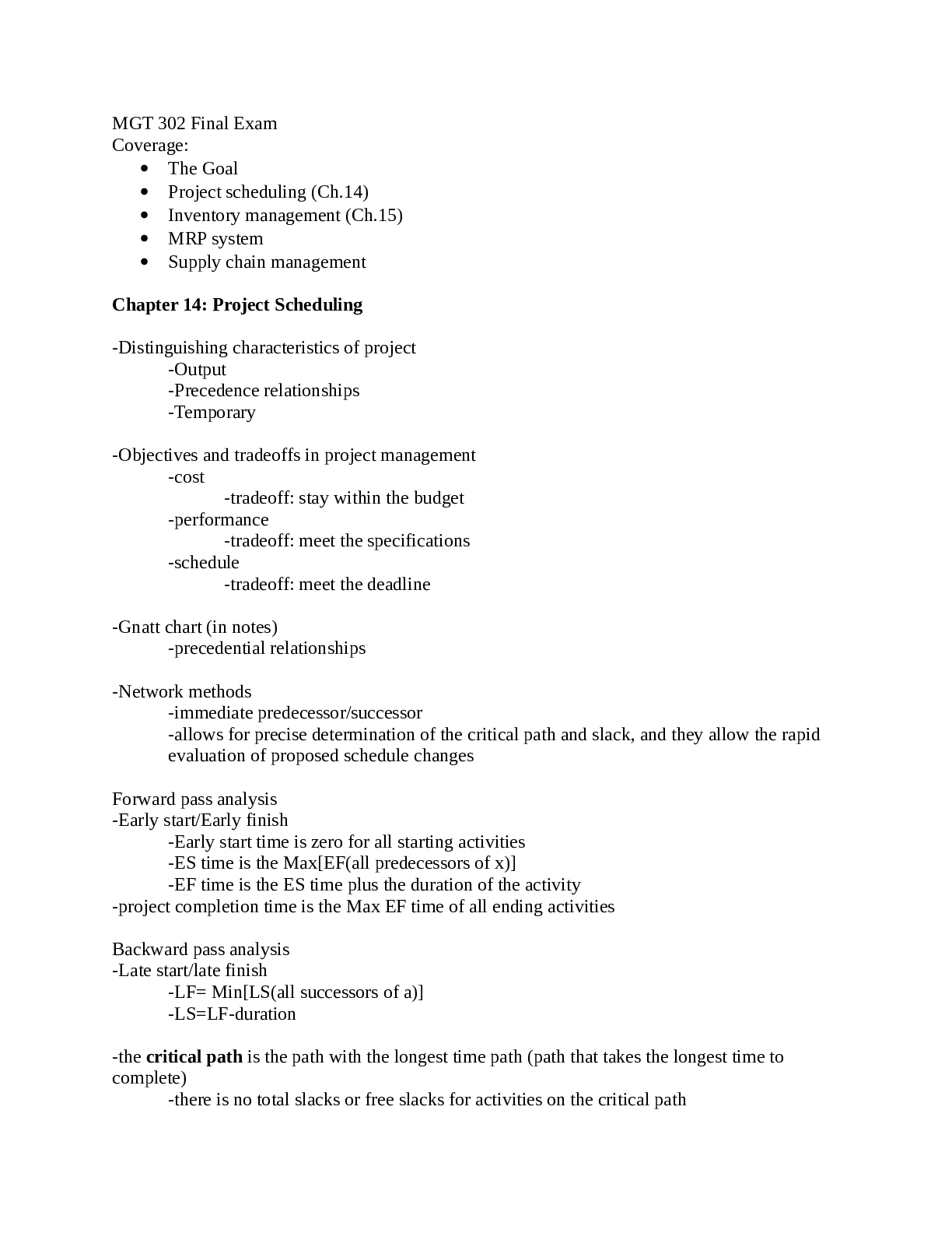 MGT 302 Final Exam