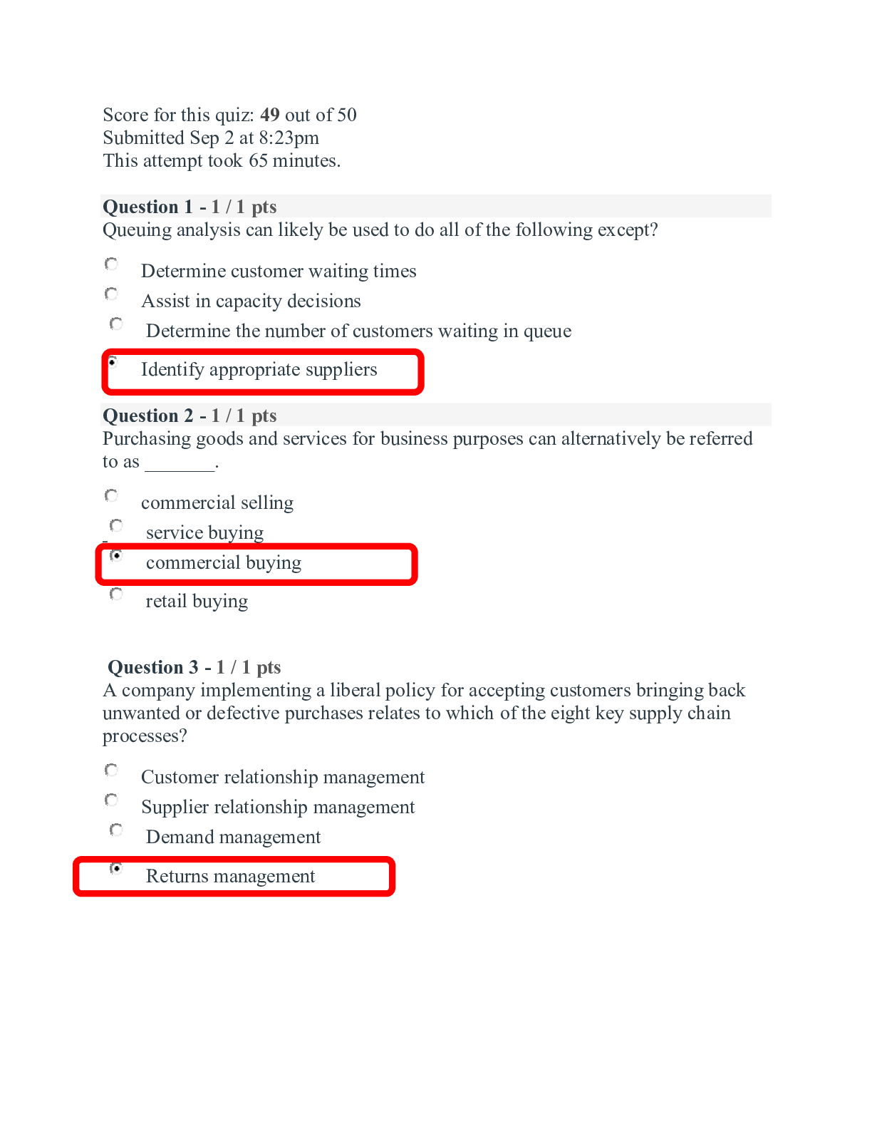 MGT302 wk5 Final Exam (Score 49 out of 50)