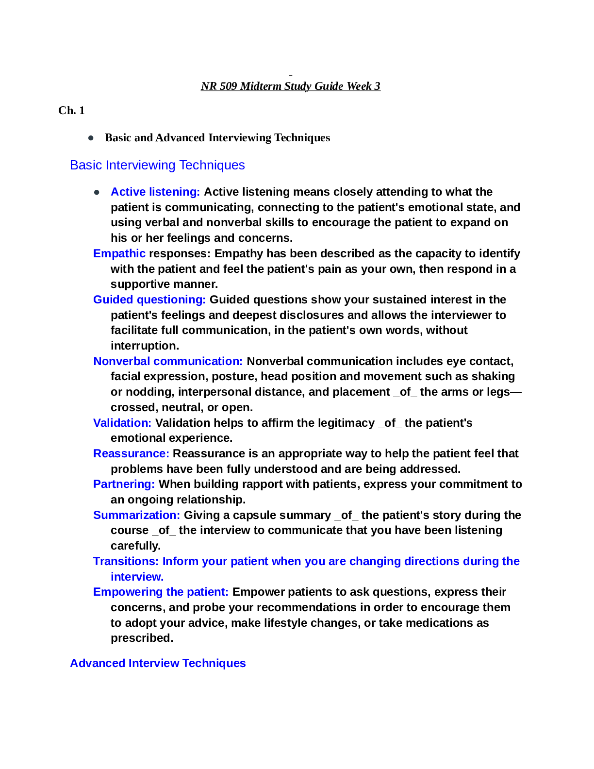 NR 509 Midterm Study Guide Week 3