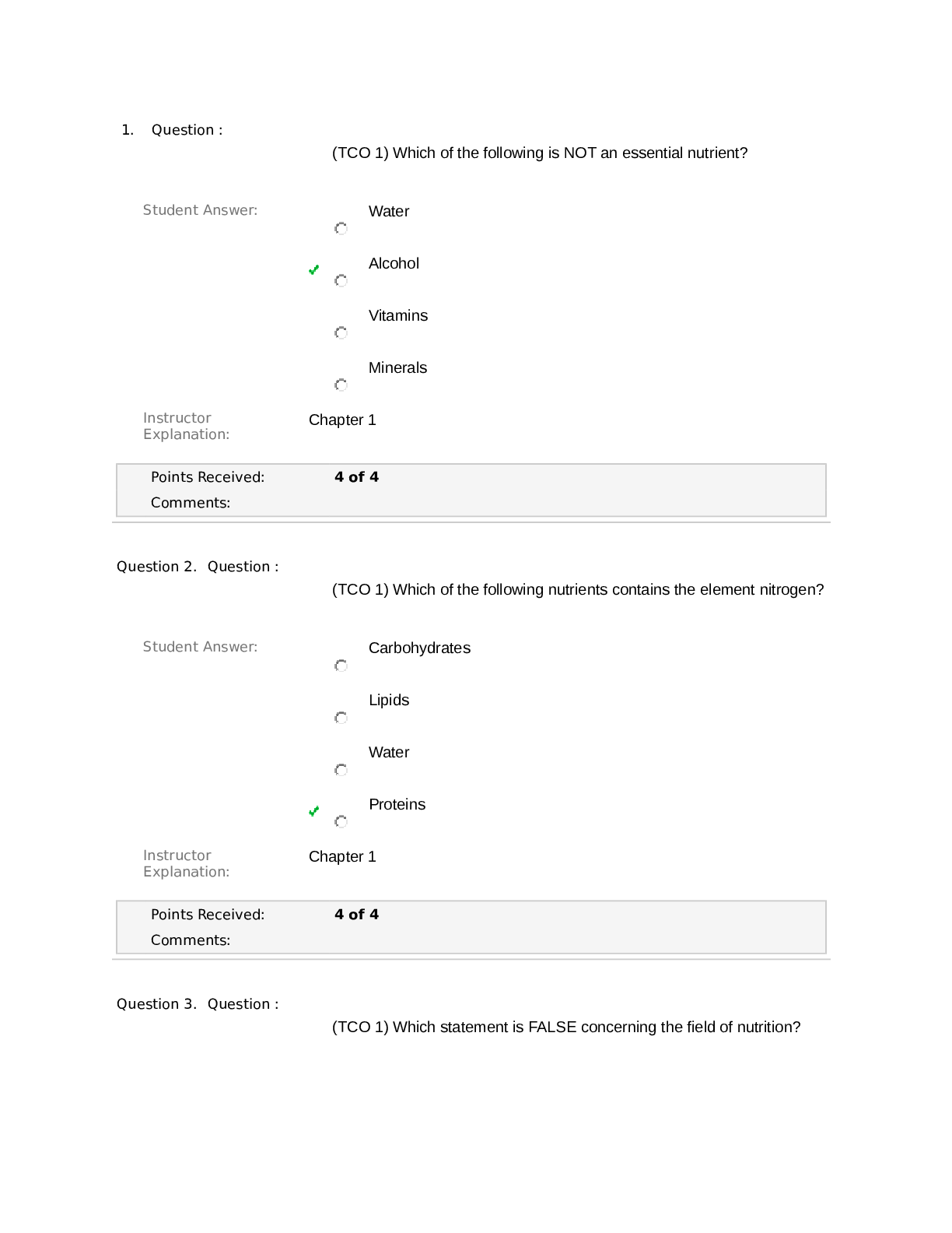 SCI-228 Week 4  quiz and answers