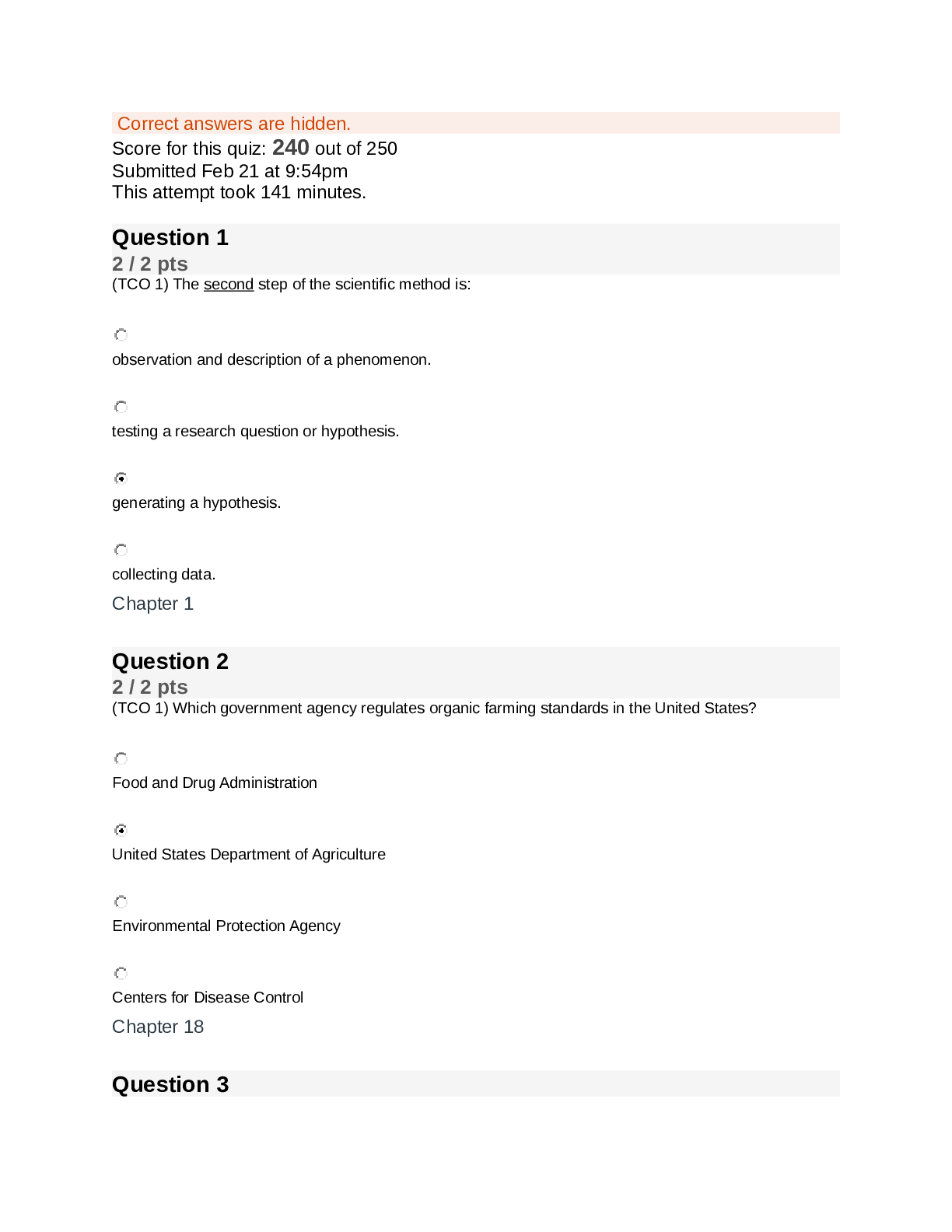 SCI228 Week 8 FINALS