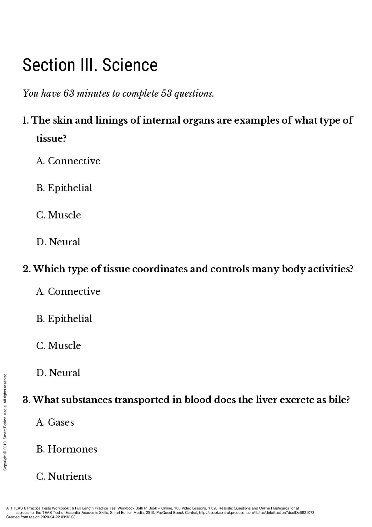 ATI TEAS 6 Practice Tests Workbook 6 Full Length