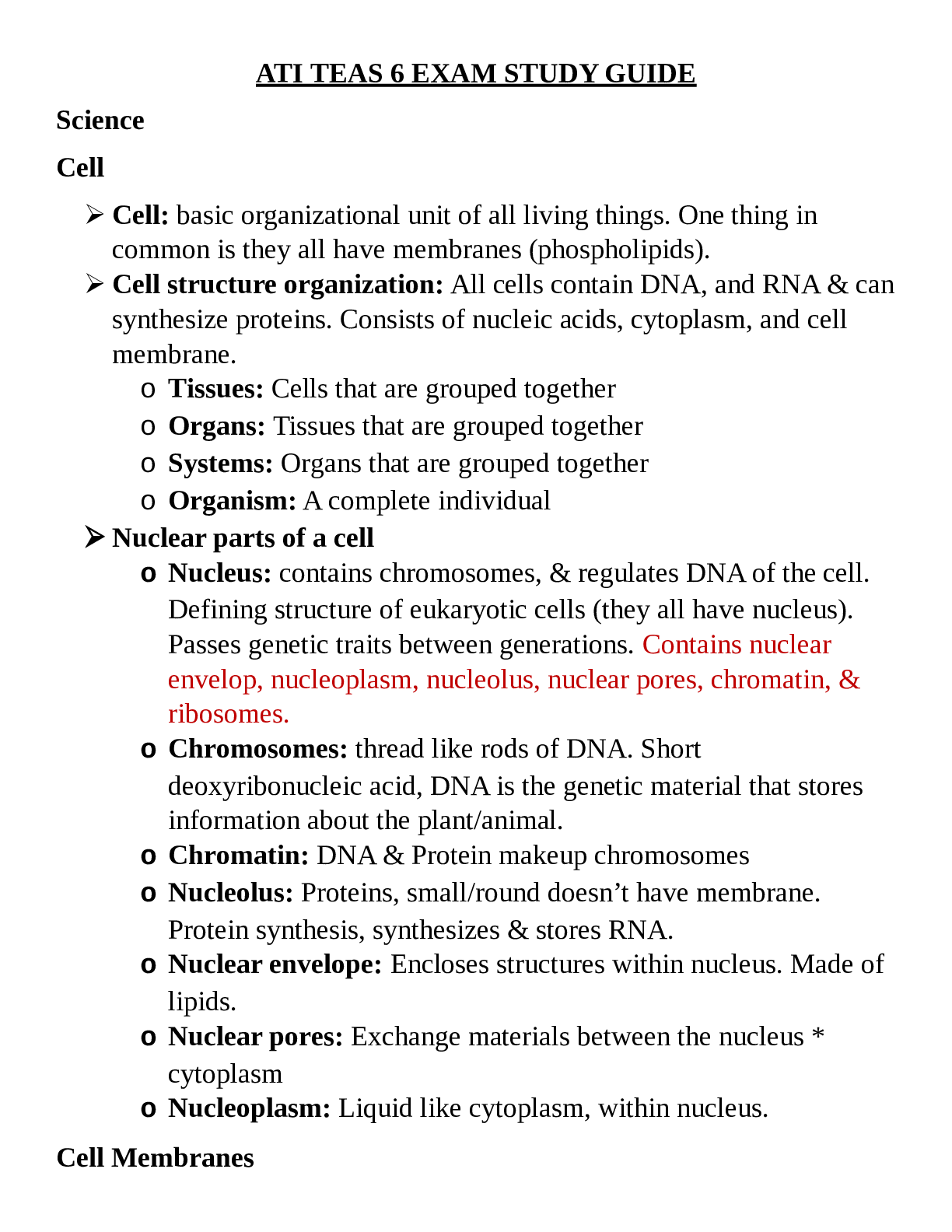 ATI TEAS 6 EXAM STUDY GUIDE