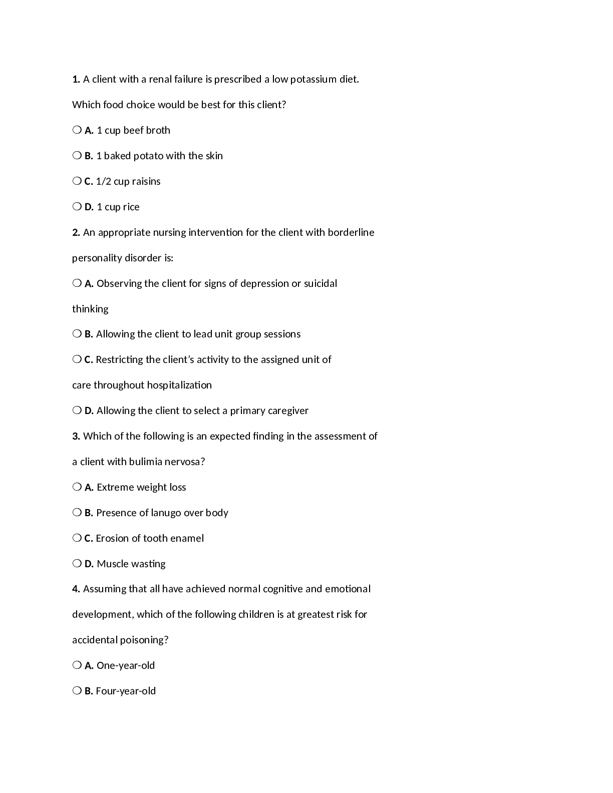 RENR questions. and answers (all correct)