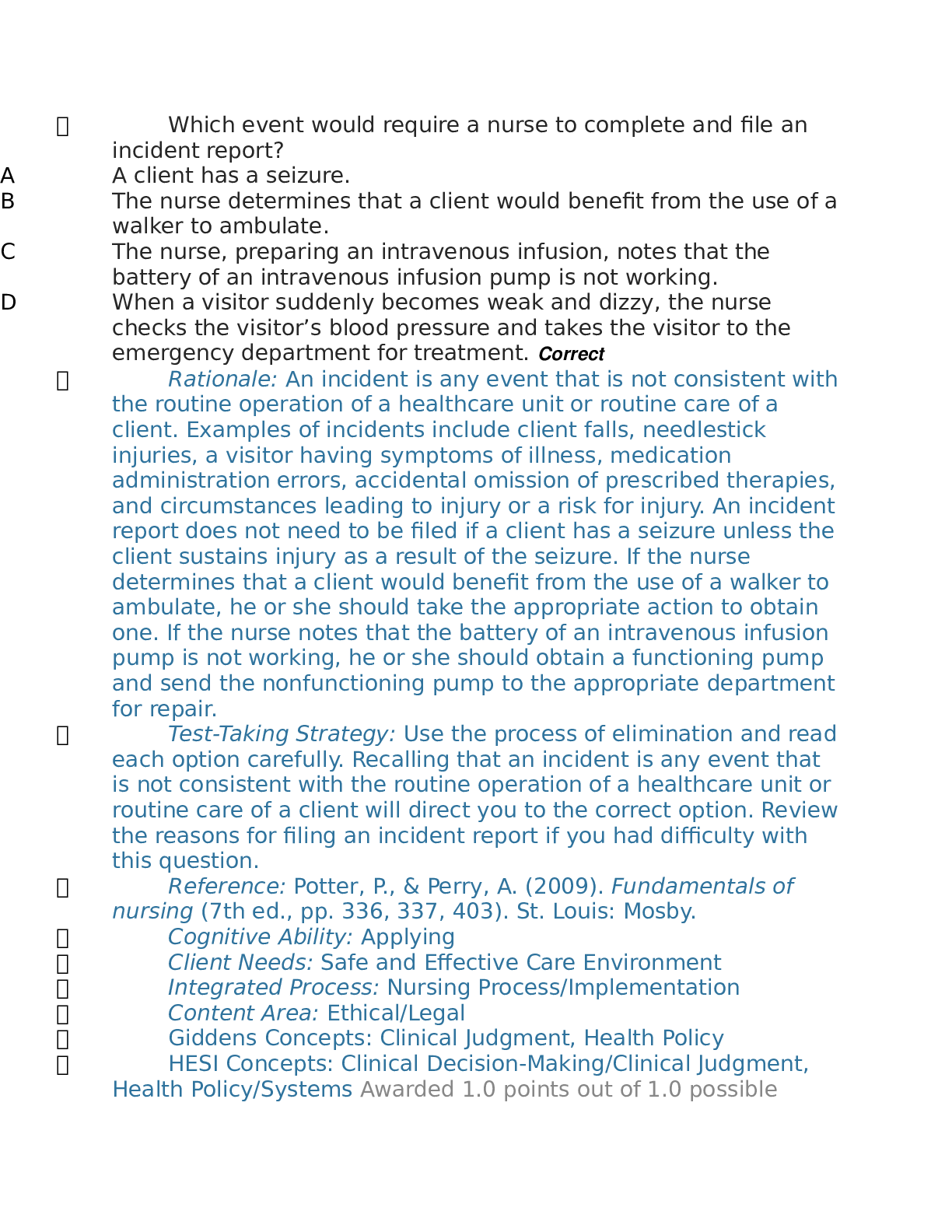 Hesi:Saunder Online review Module 6