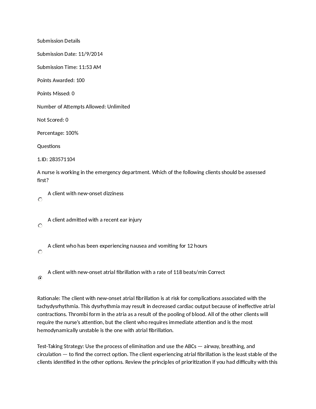 NURSING NU270 Capstone