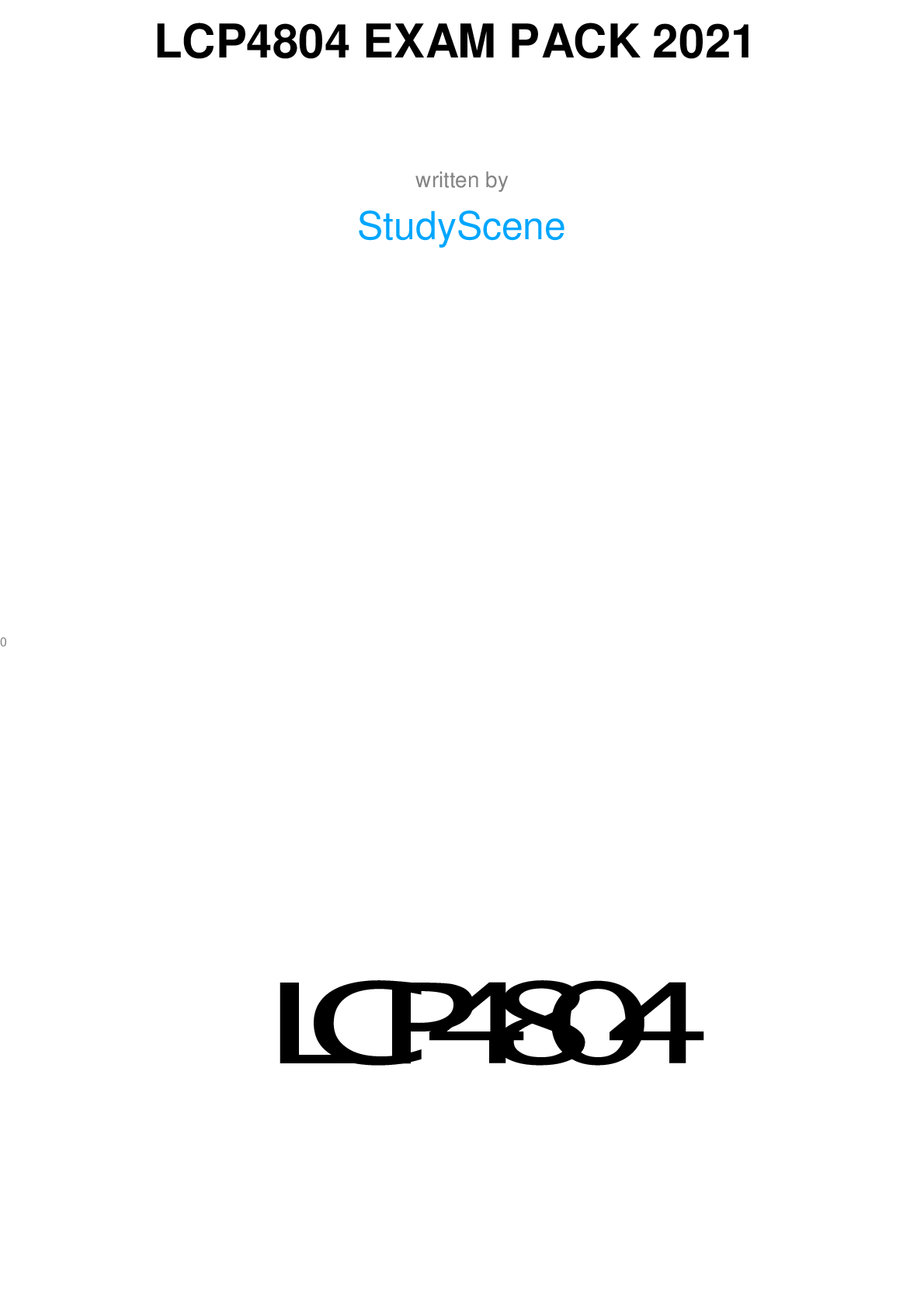 LCP4804 EXAM PACK 2021