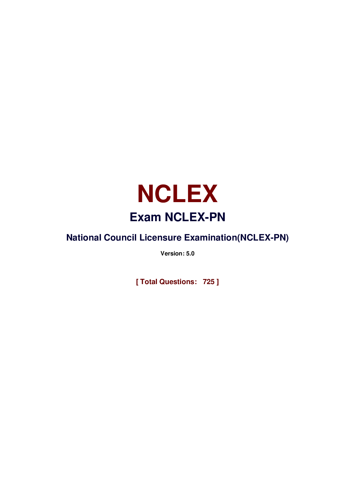 NCLEX-PN EXAM GUIDE WITH ANSWERS