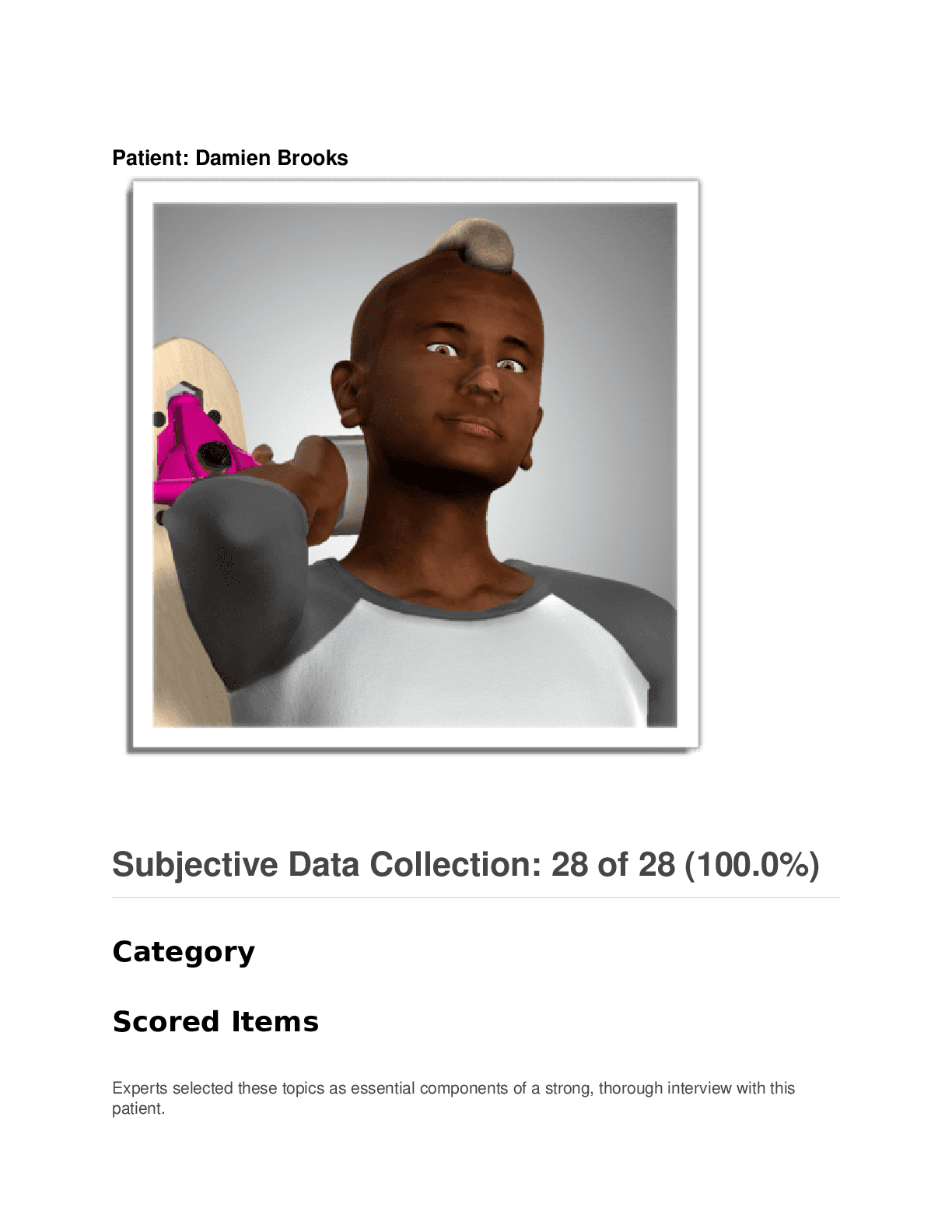 shadow health peds type 1 diabetes.docx :Subjective Data Collection