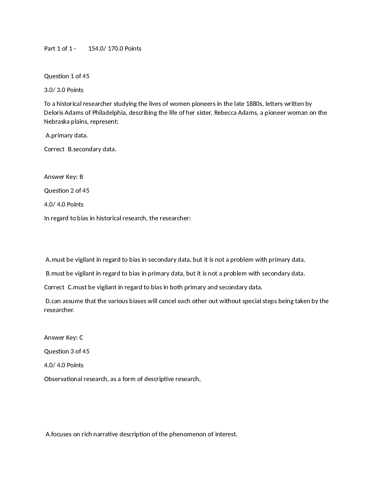 PSYC 300 Final Exam
