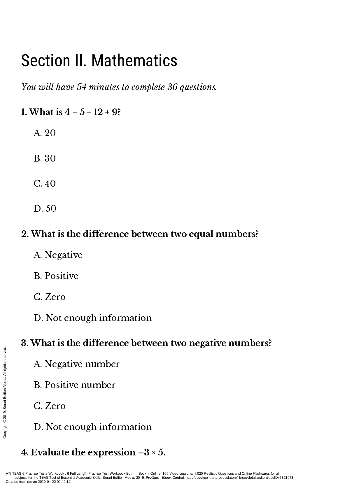 ATI TEAS 6 Practice Tests Workbook 6 Full Length