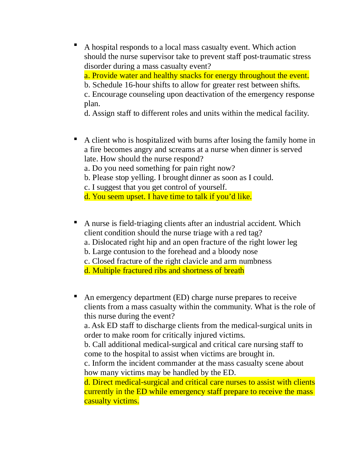 N3 Exam 2 Practice Questions