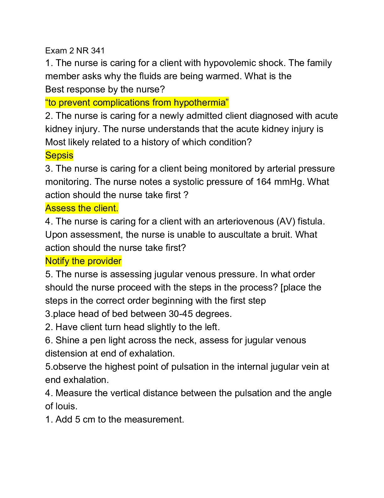 Exam 2 NR 341