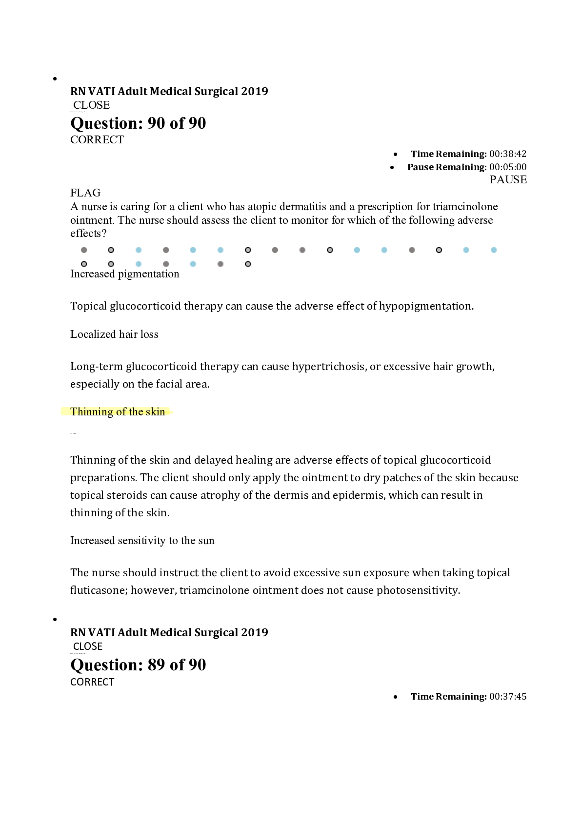 RN VATI Adult Medical Surgical 2019. Questions and Answers.( All answers verified)