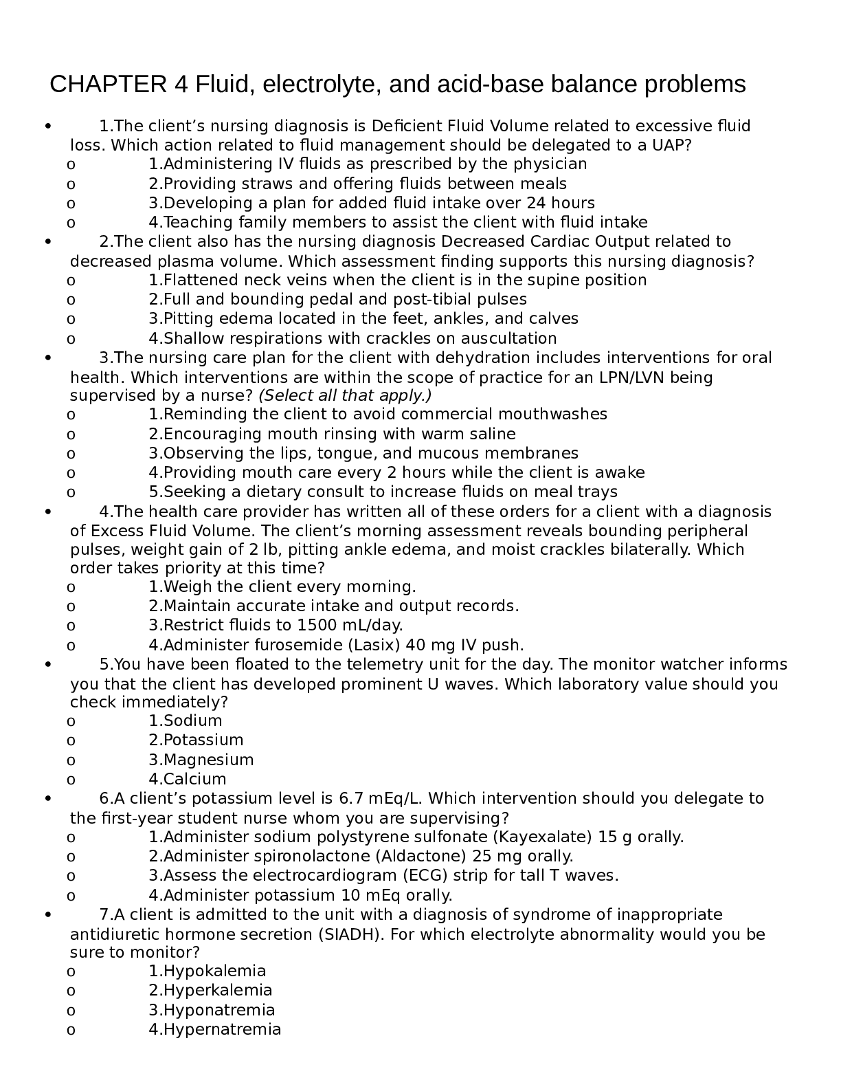 Prioritization medsurg test 1 study guide