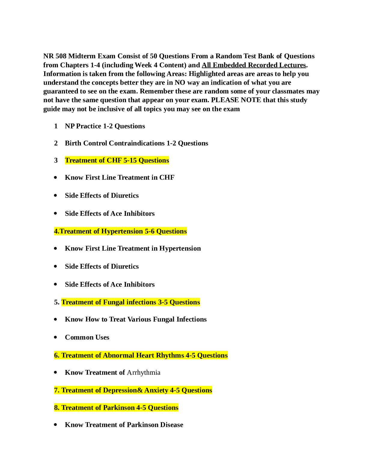 NR 508 midterm Exam