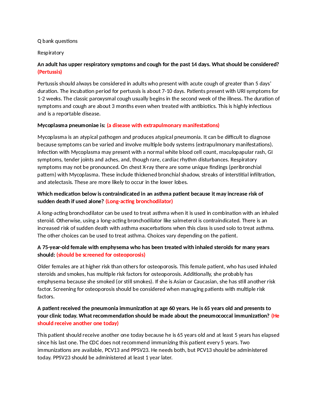 NR511 Midterm Respiratory Study guide