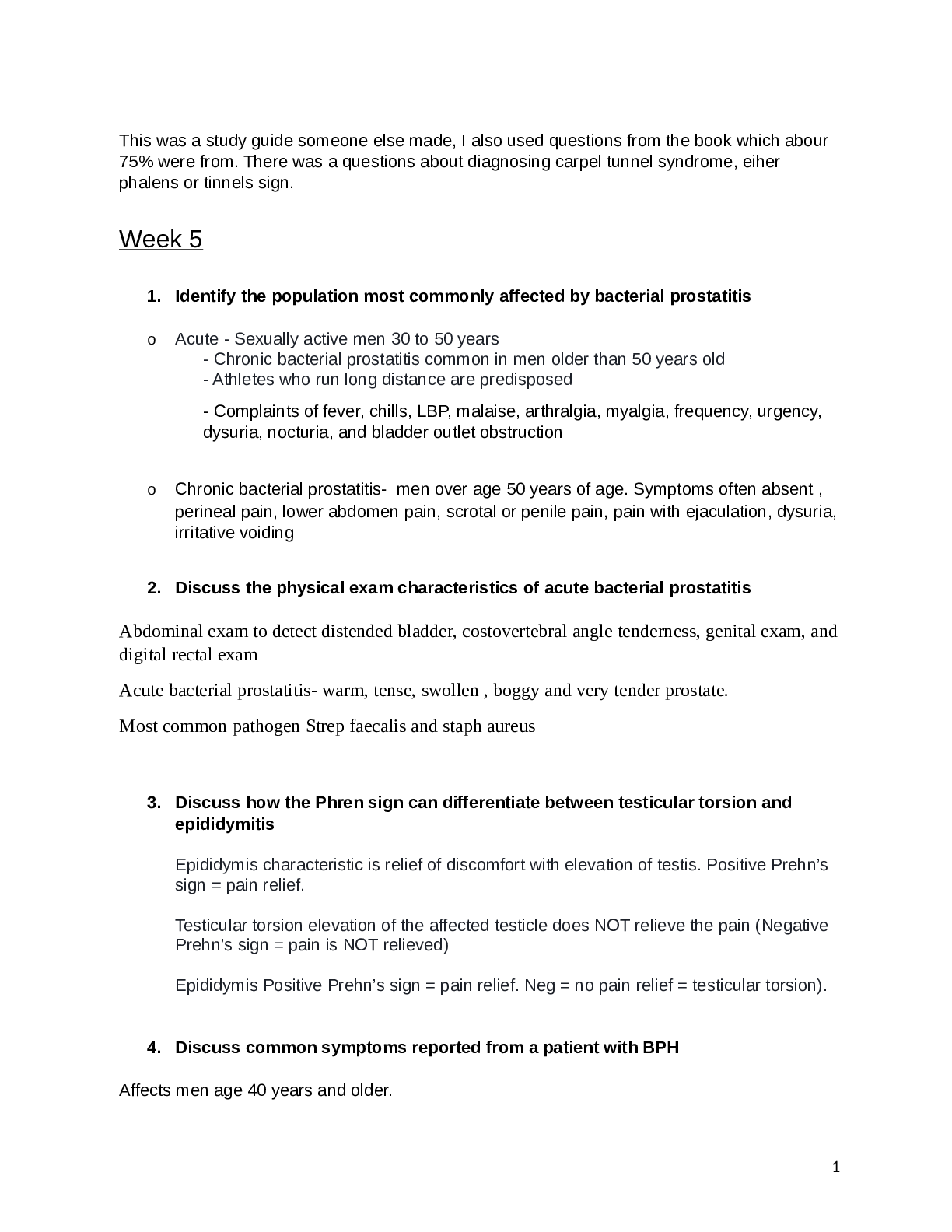 NR511 Final Exam Study Guide