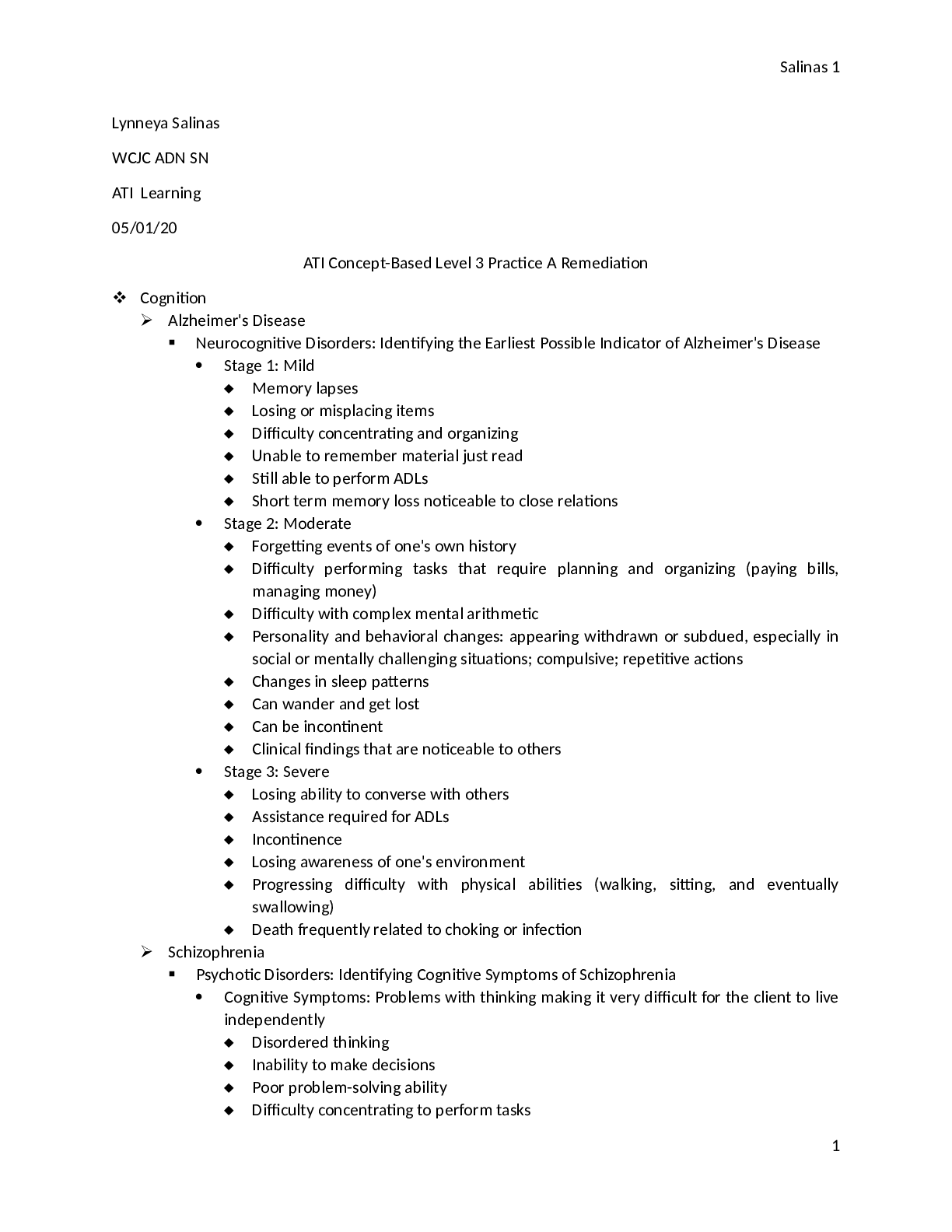 ATI Level 3 Practice A Remediation