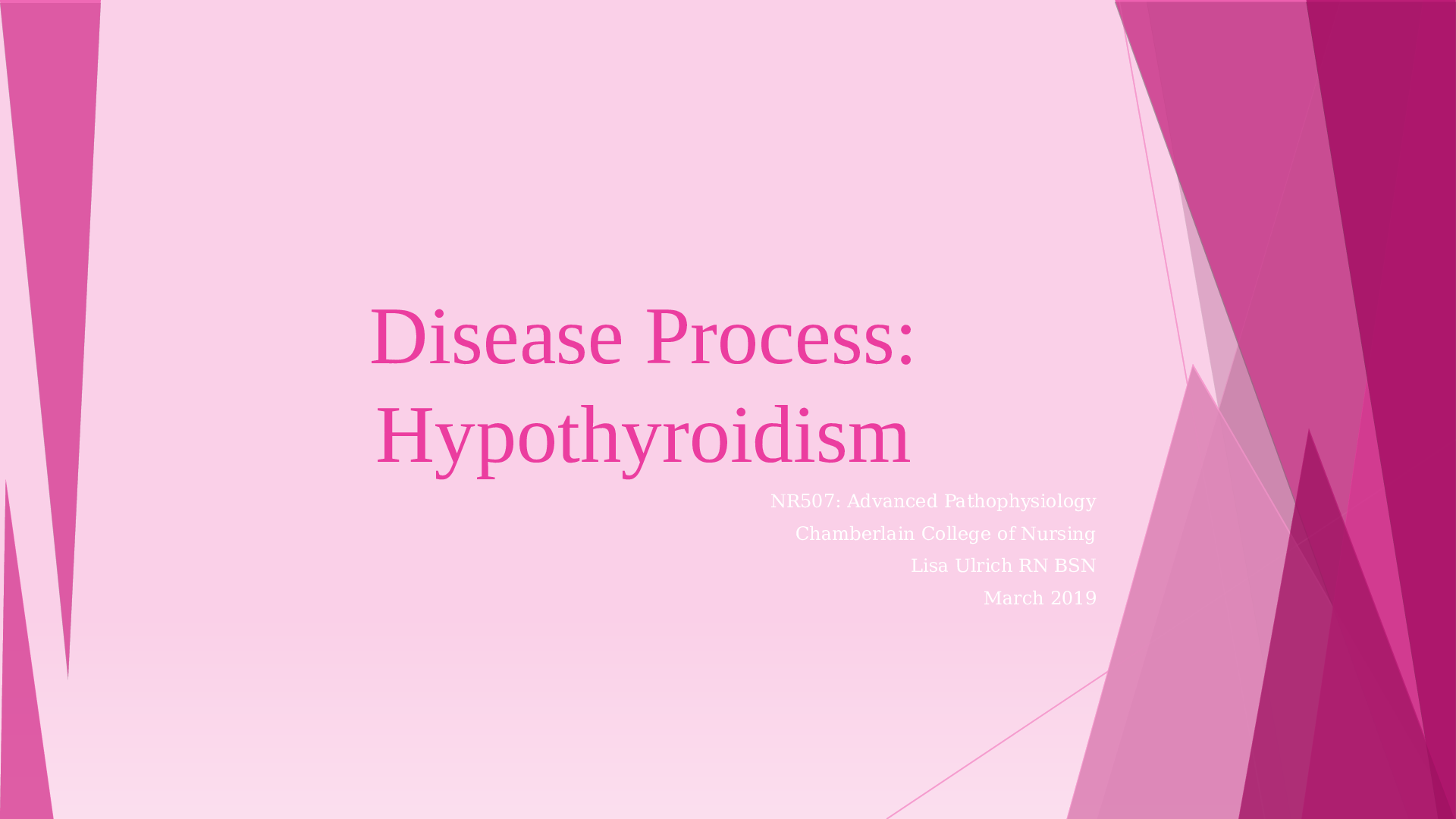 Hypothyroidism Disease Process PPT | Causes, Symptoms & Treatment Guide