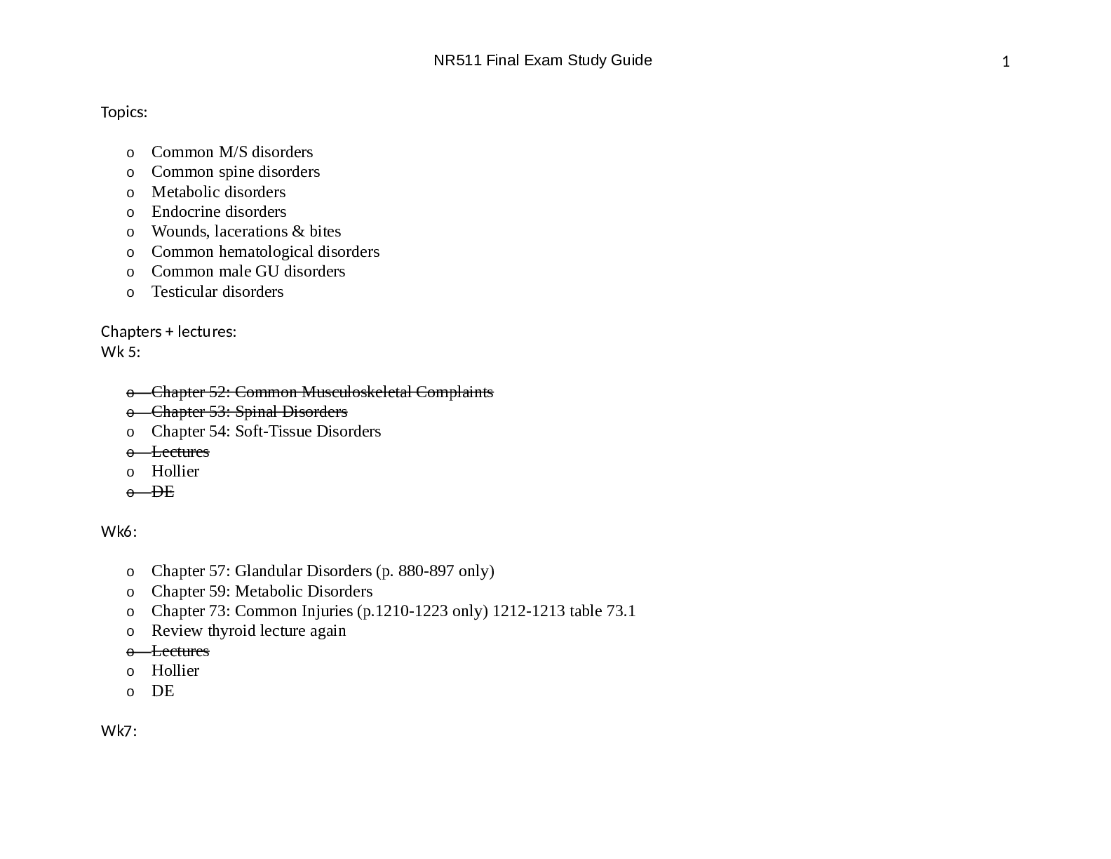 NR511 Final Exam Study Guide (Fully Updated june 2020)