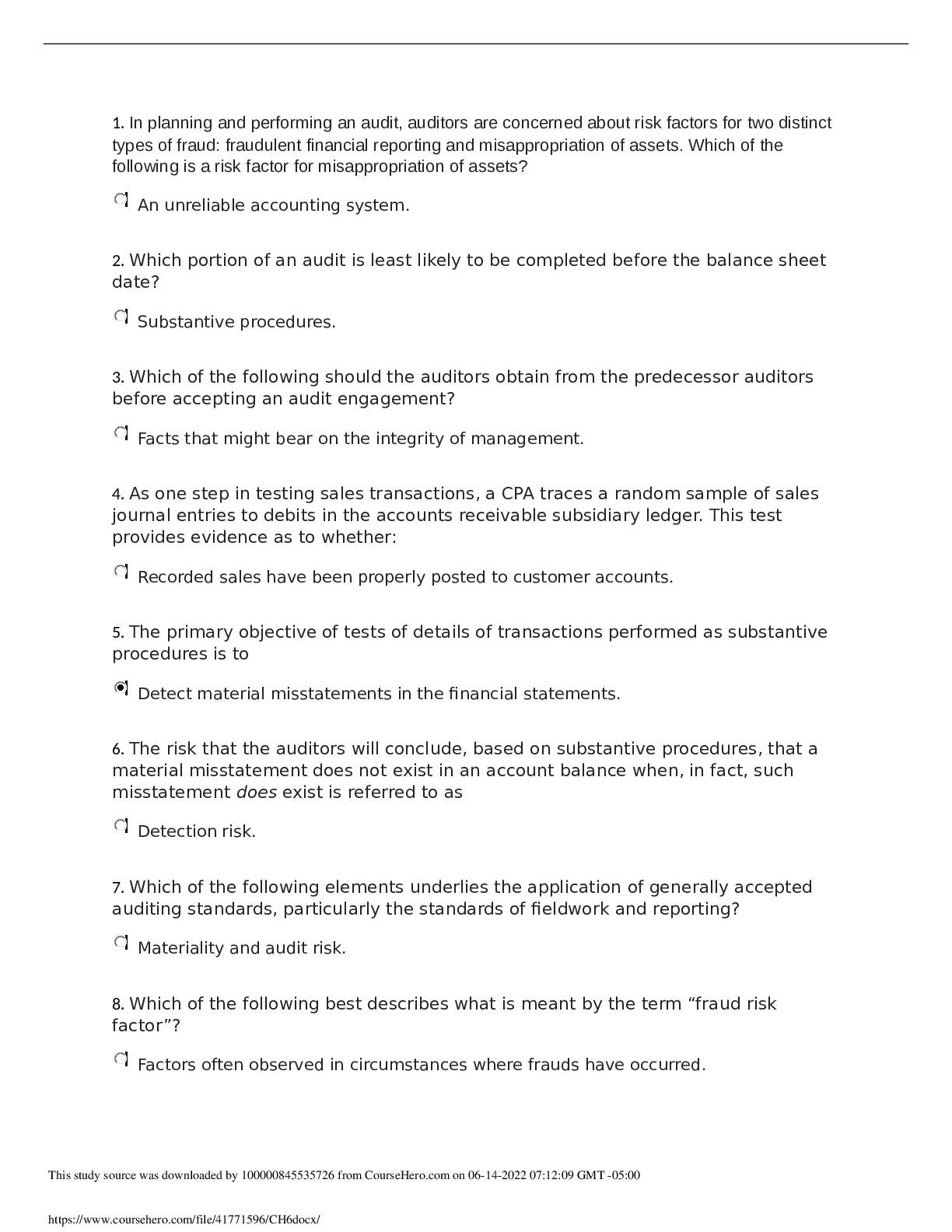 Audit - Chapter 6