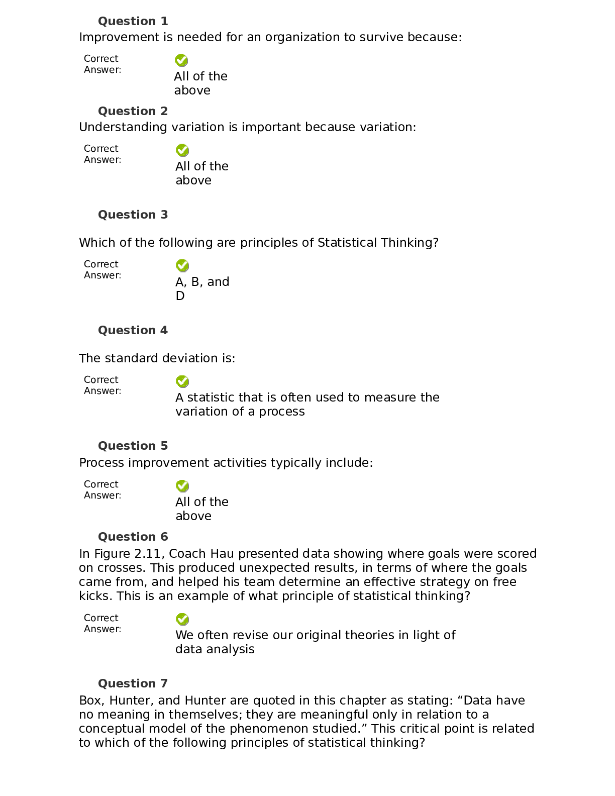Mat 510 Midterm - Question 1 Improvement is needed for an...