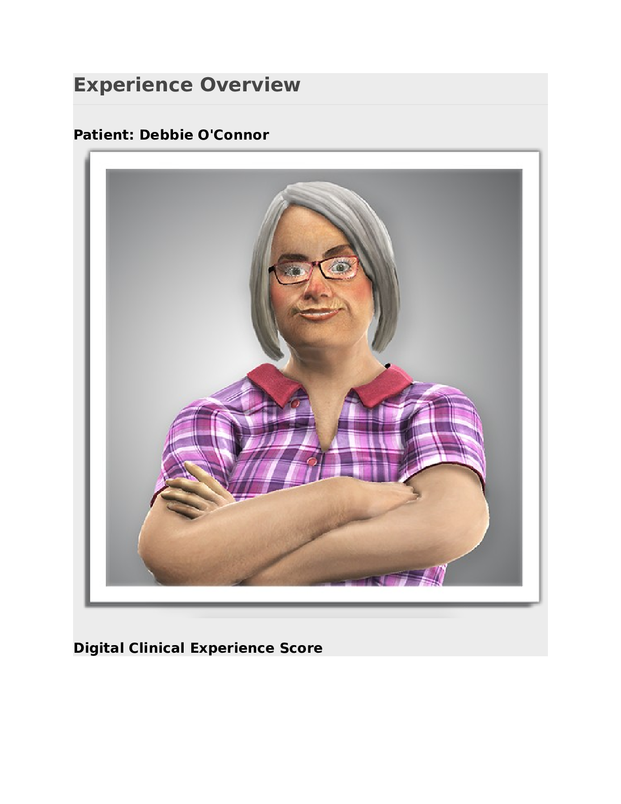 COPD Shadow Health Patient Debbie O'Connor