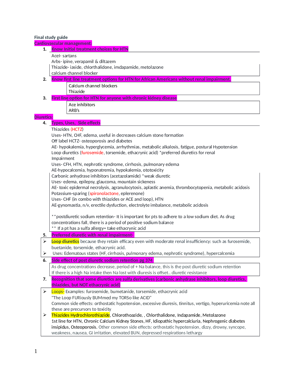 Final Exam Study guide NR508