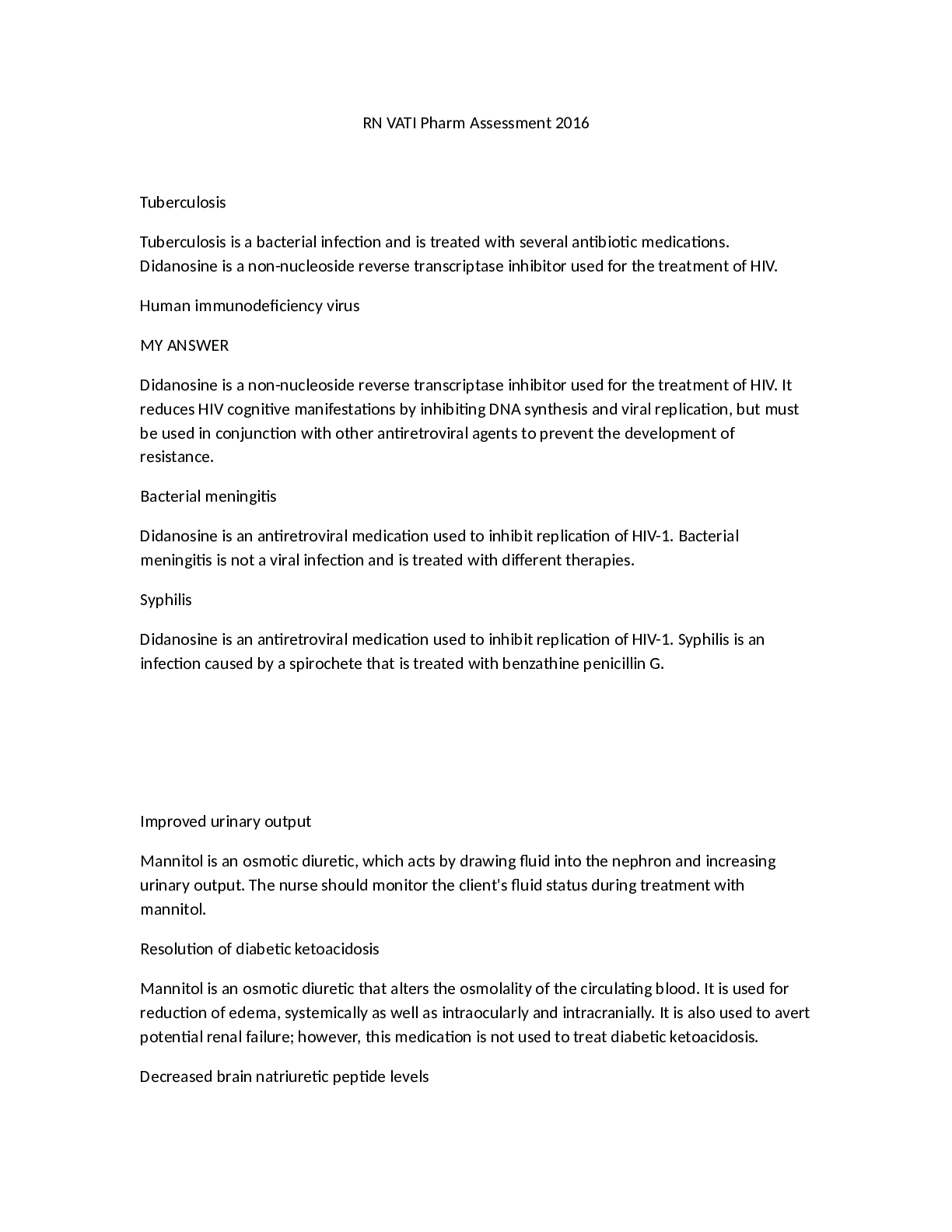 RN VATI Pharm Assessment 2016