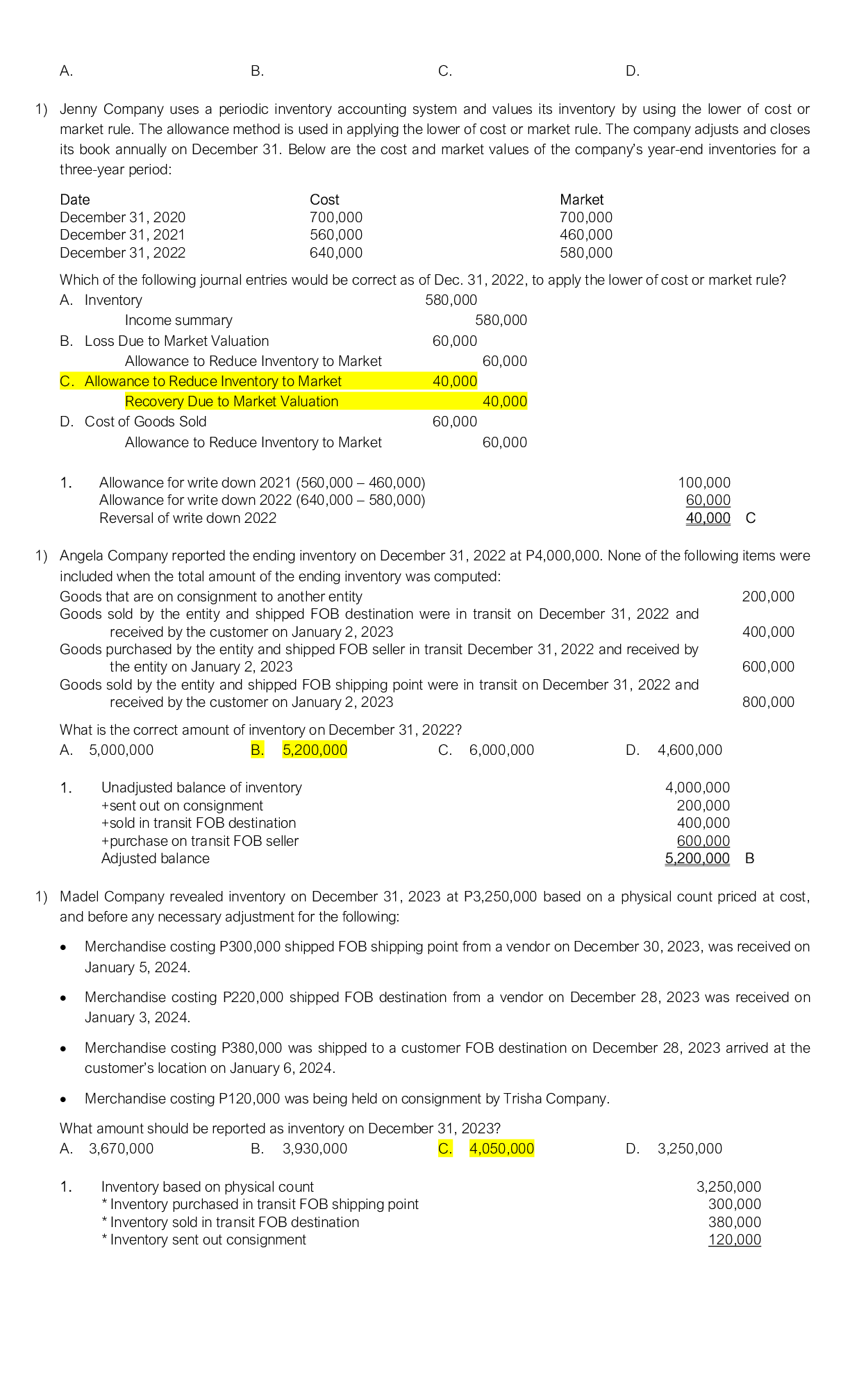INVENTORIES COMPOSITION AND LCNRV Group2 Deadline Aug 31