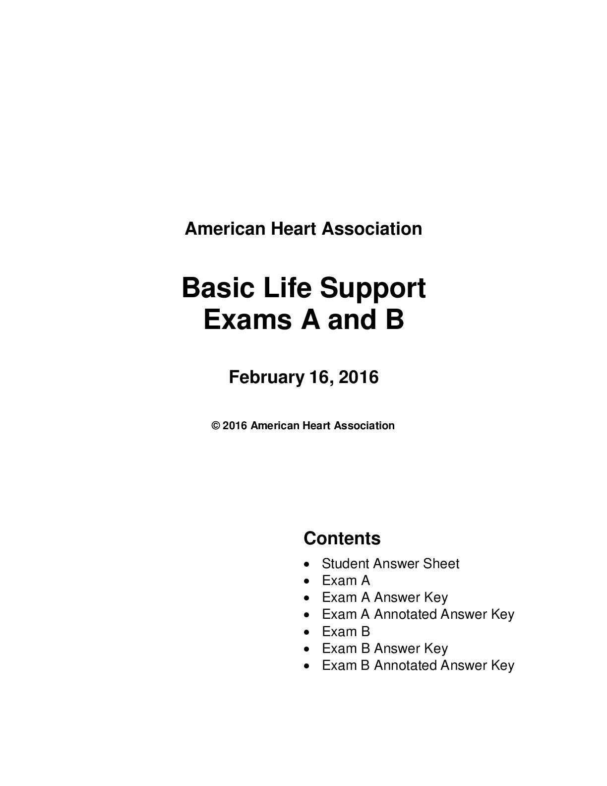 BLS Exam 2025/2026 | CPR & AED Certification Prep – A+ Grade Questions & Answers