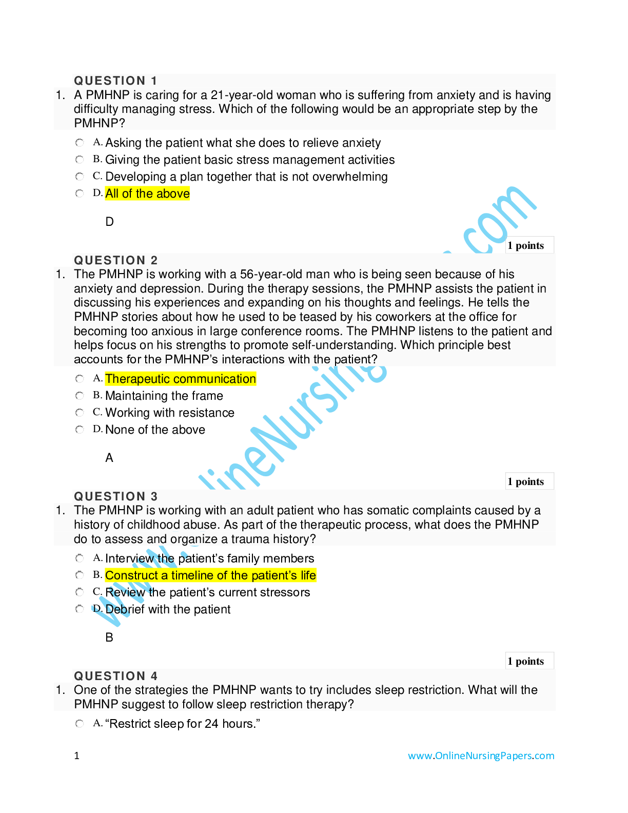 NURS-6640 Midterm Final Exam Question and Answers(98% Verified)
