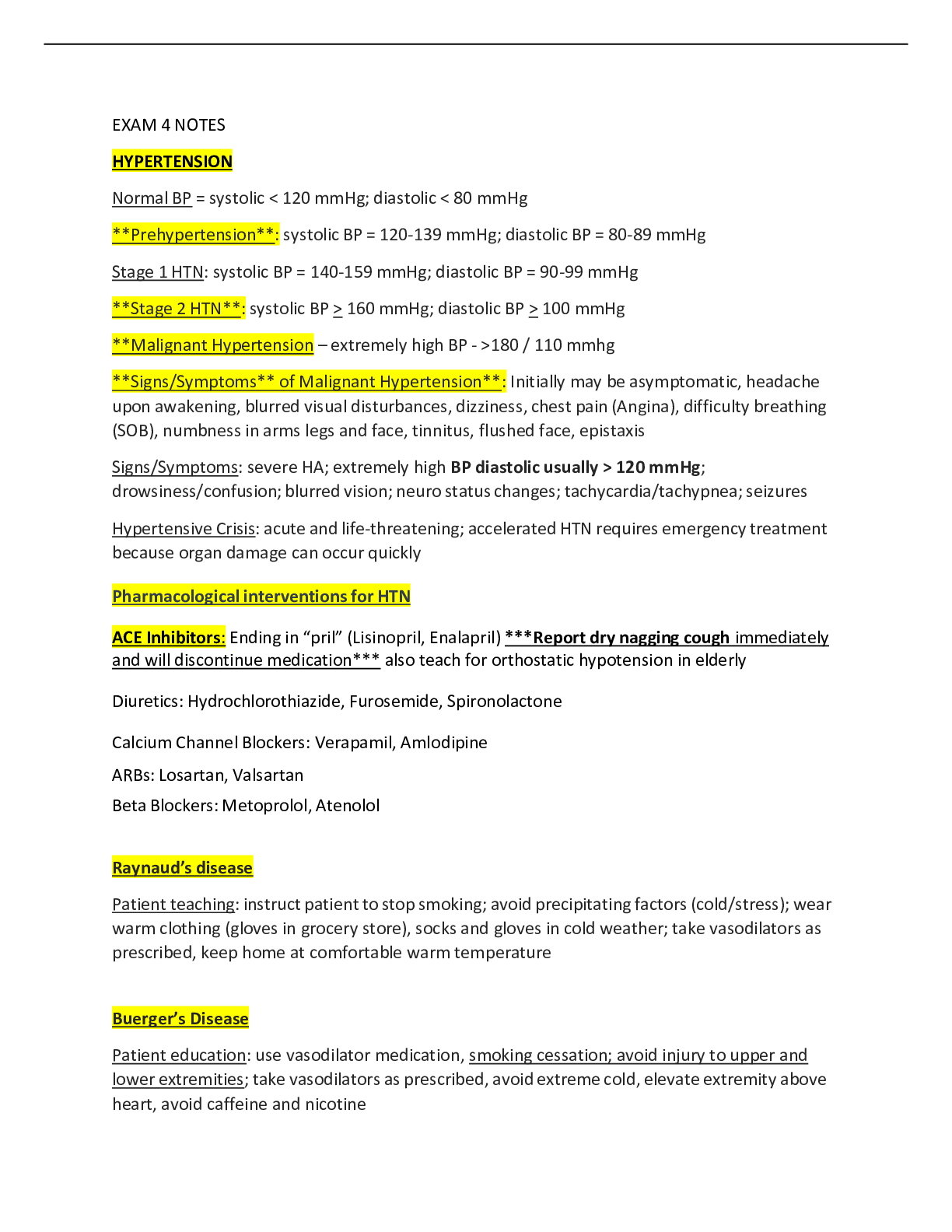 EXAM 4 NOTES