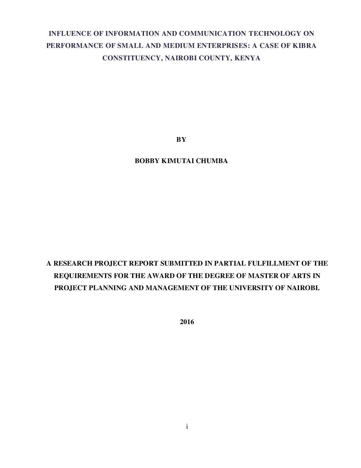 INFLUENCE OF INFORMATION AND COMMUNICATION TECHNOLOGY ON SMALL AND MEDIUM ENTERPRISES: