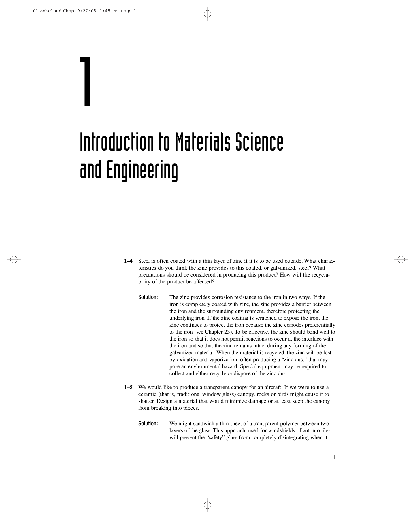 Introduction to Materials Science  and Engineering