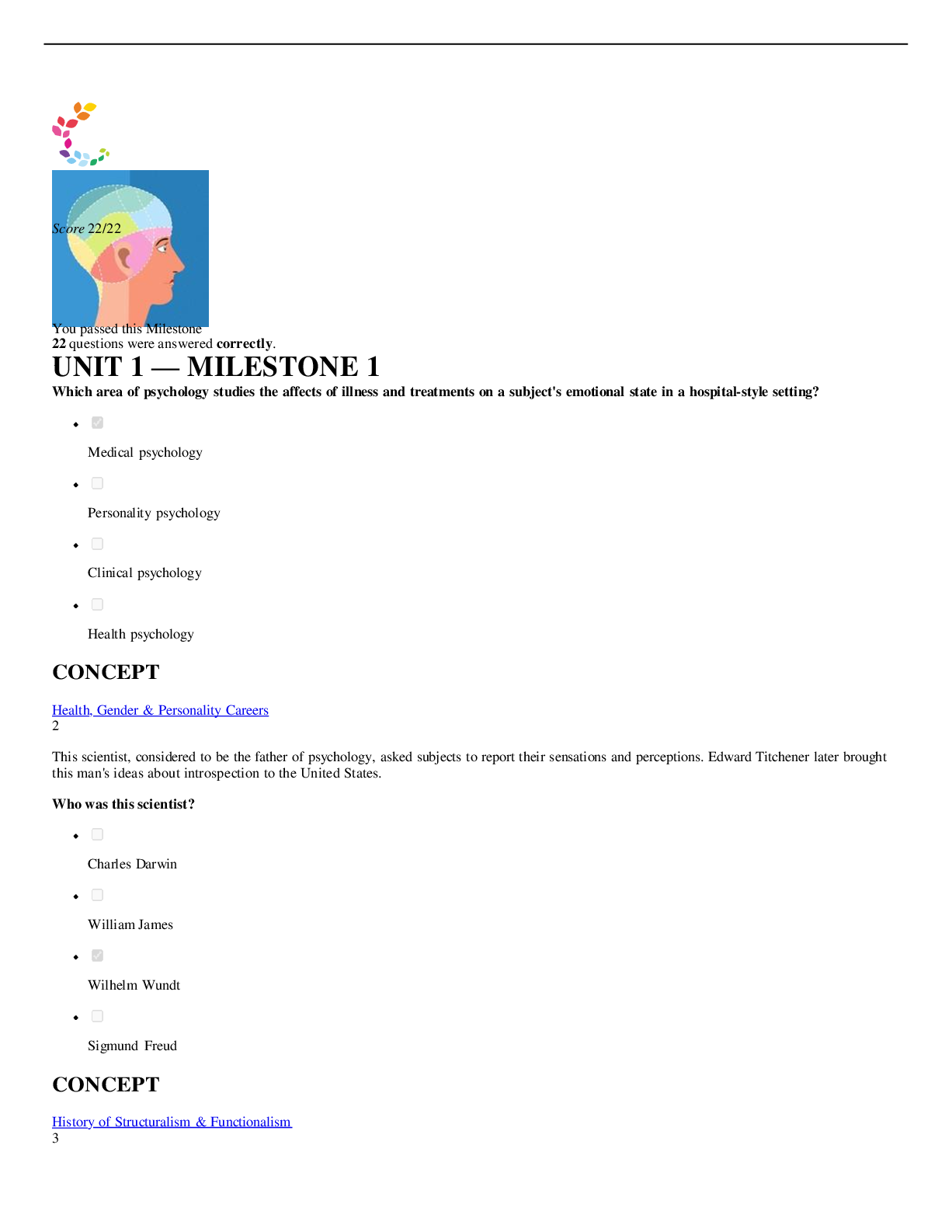 UNIT 1 — MILESTONE 1