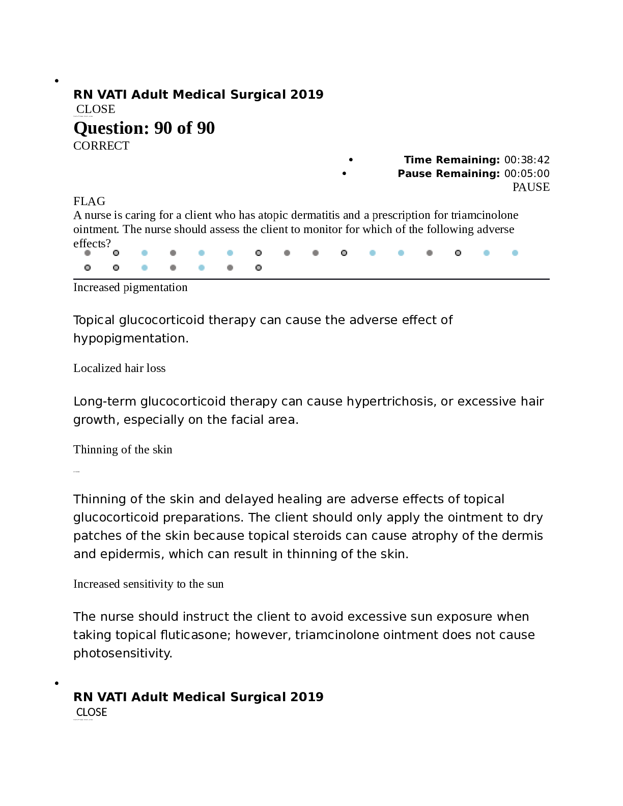 RN VATI Adult Medical Surgical 2019(100Exam  Questions with Answers)