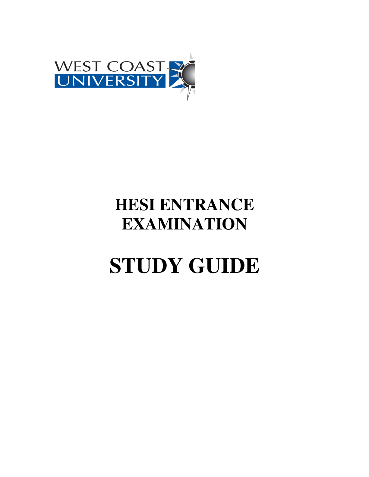HESI ENTRANCE  EXAMINATION  STUDY GUIDE