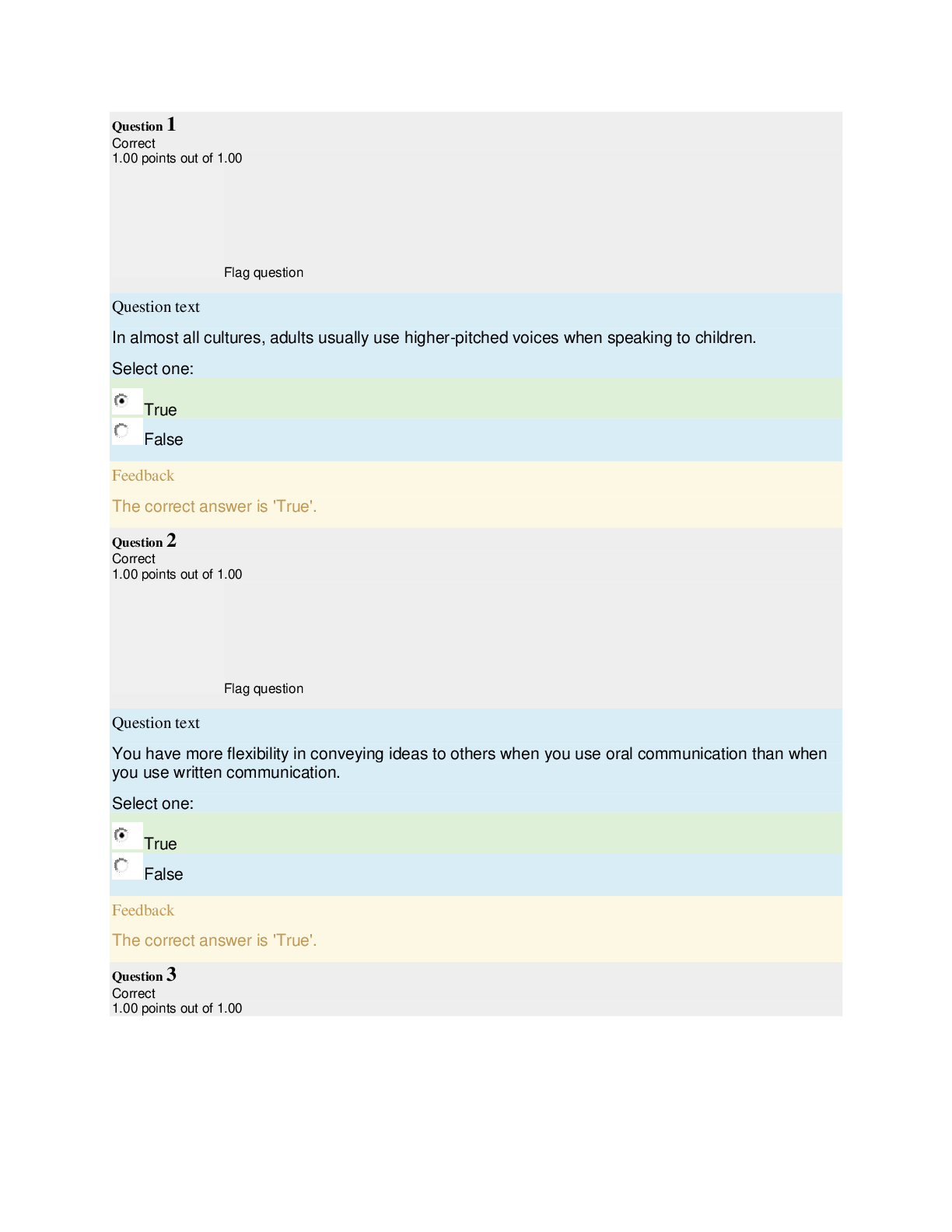 Flagged Questions