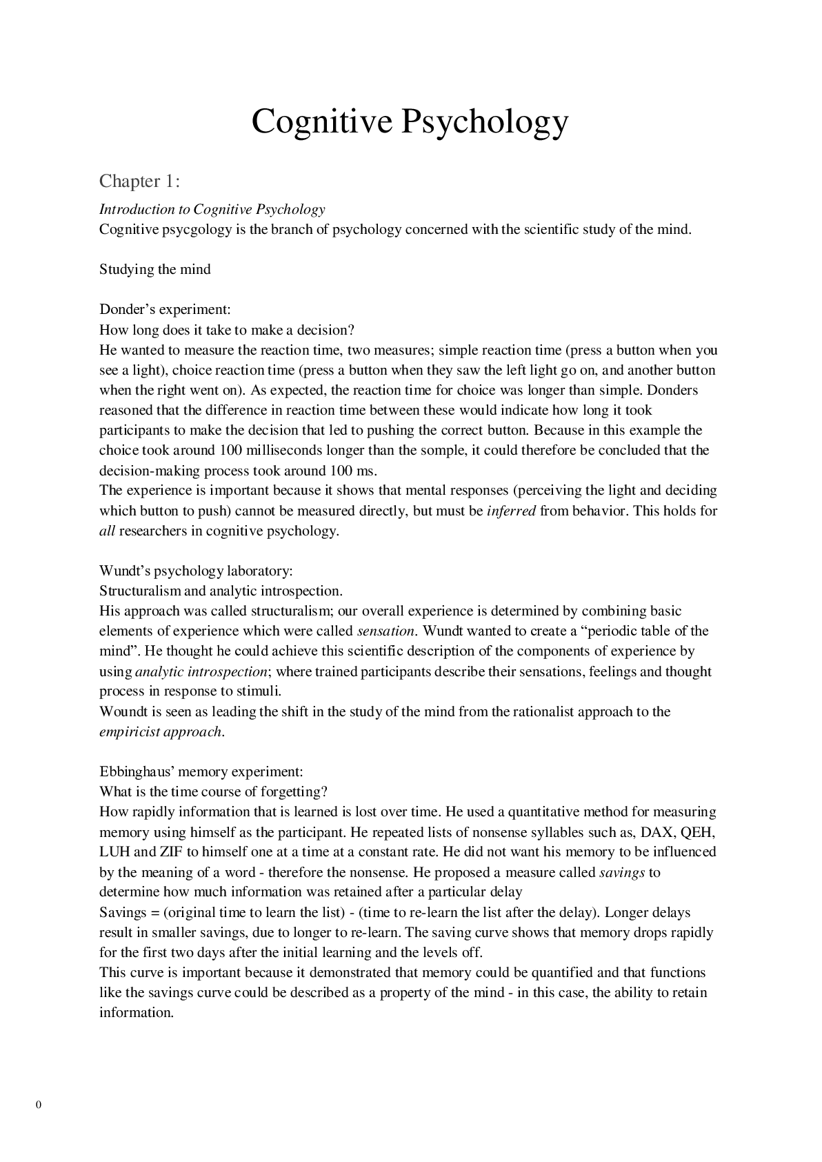 Cognitive Psychology
