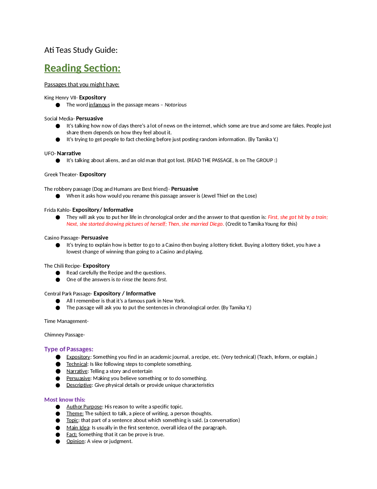 ATI Teas Study Guide
