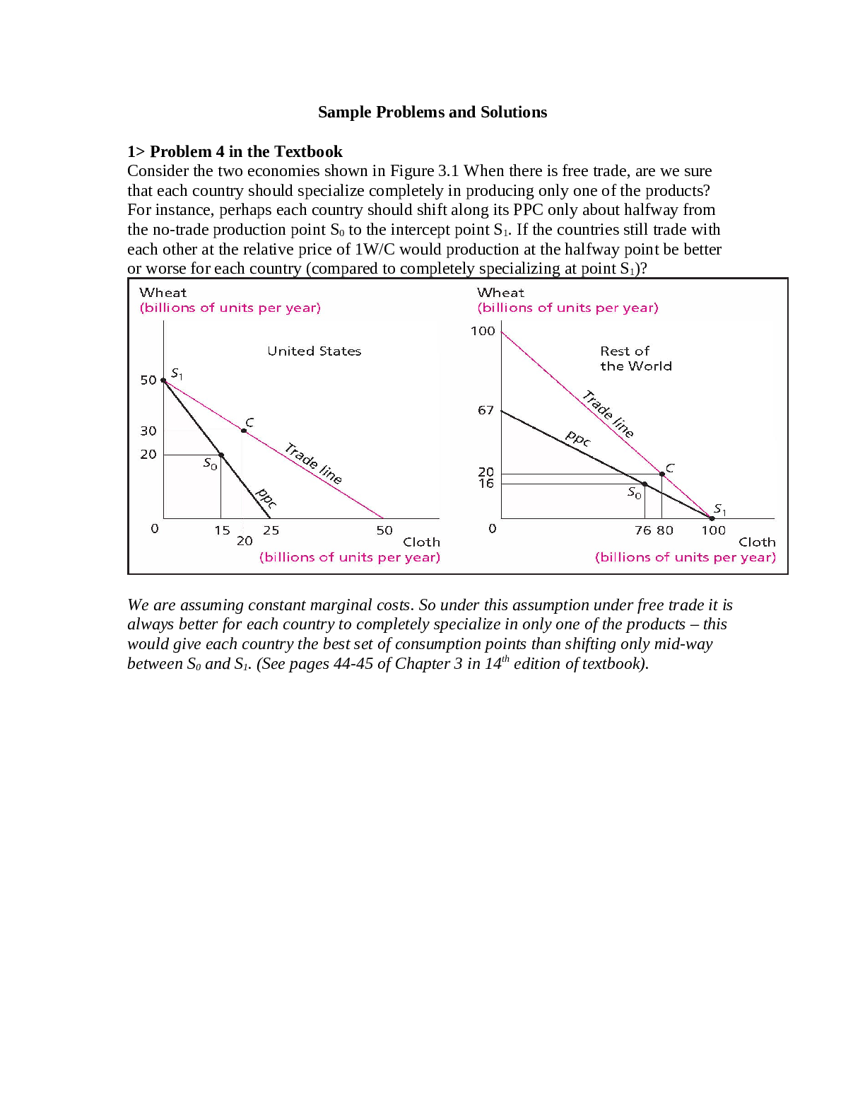 Sample Problems and Solutions lecture 3