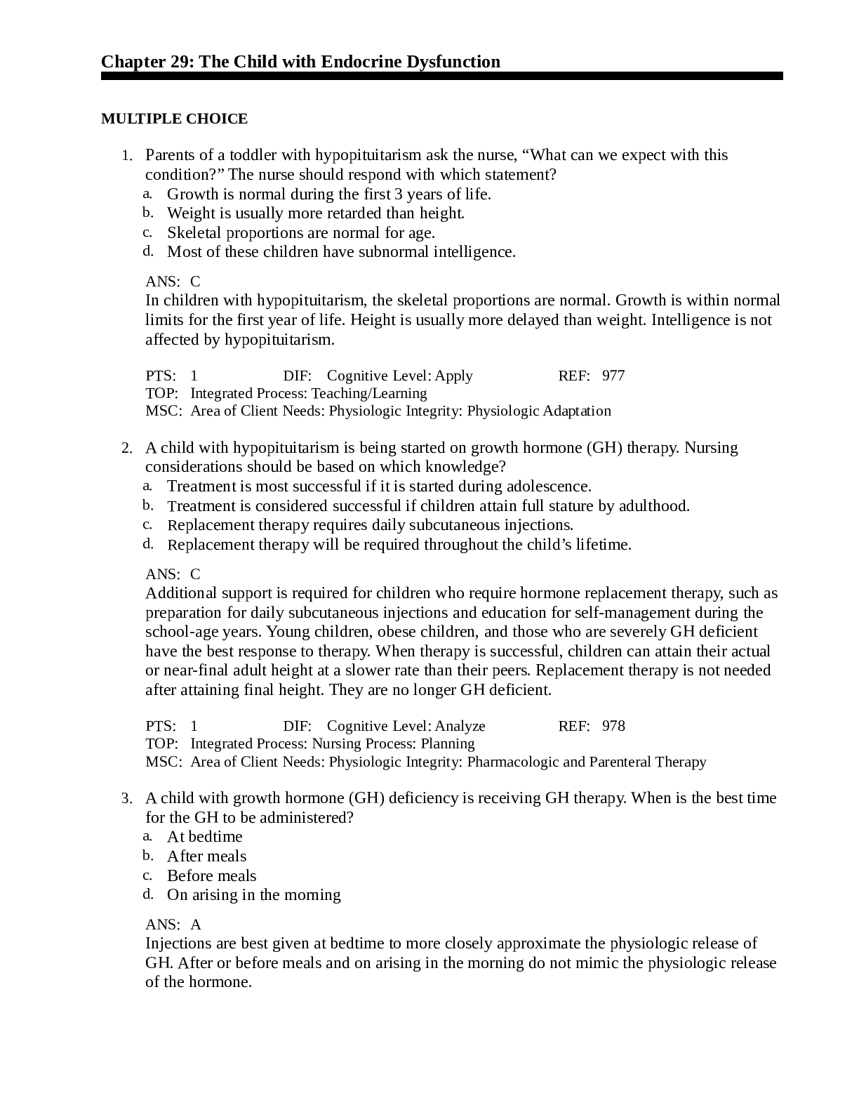 The Child with Endocrine Dysfunction (Chapter 29)