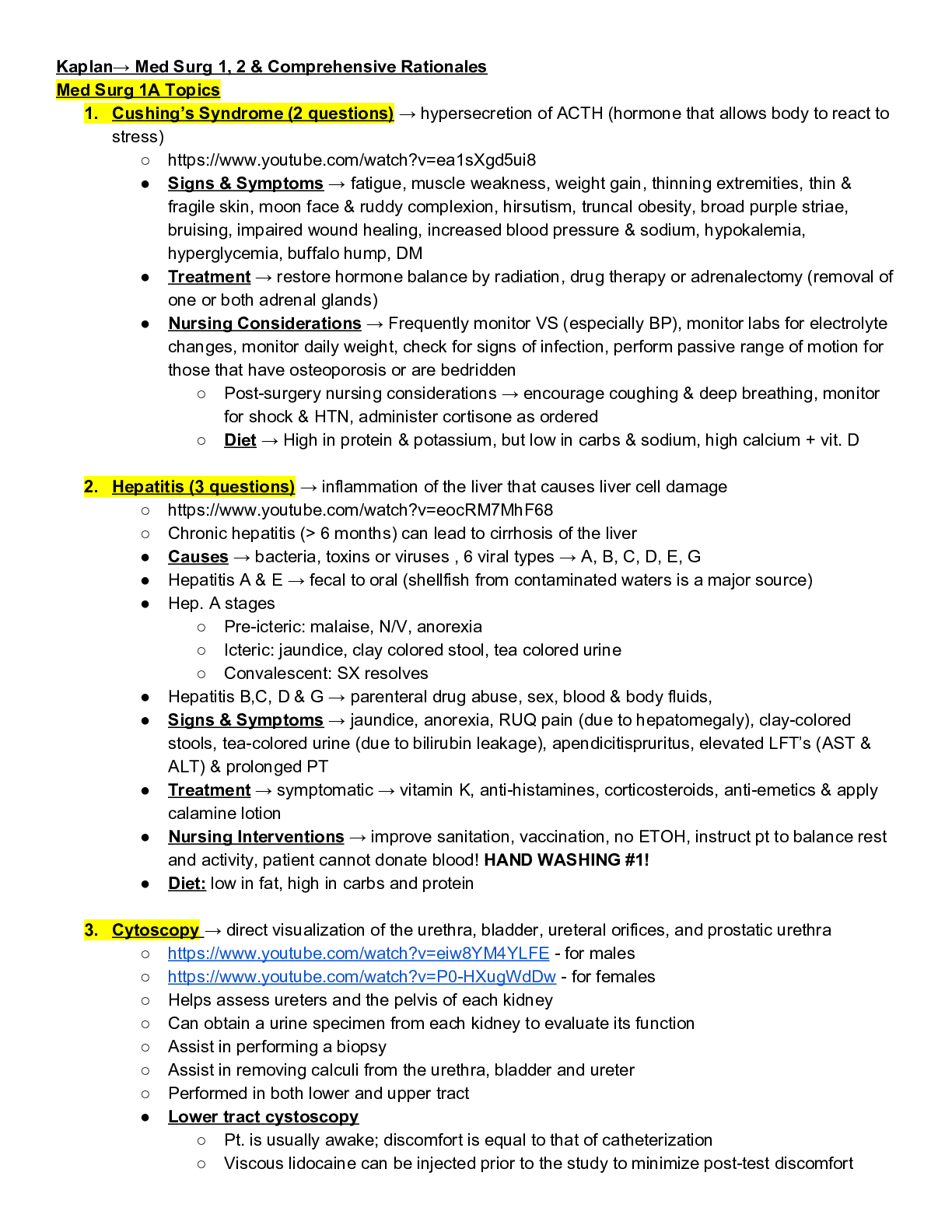 Kaplan Med Surg 1, 2 & Comprehensive Rationales
