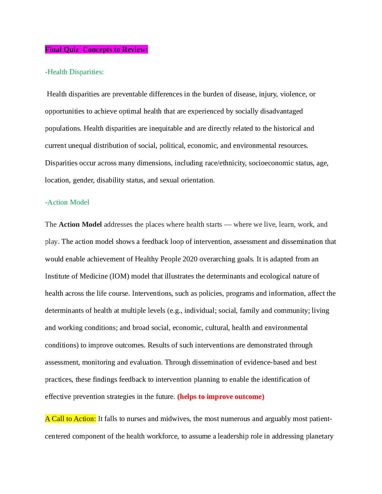 NR 503 final exam